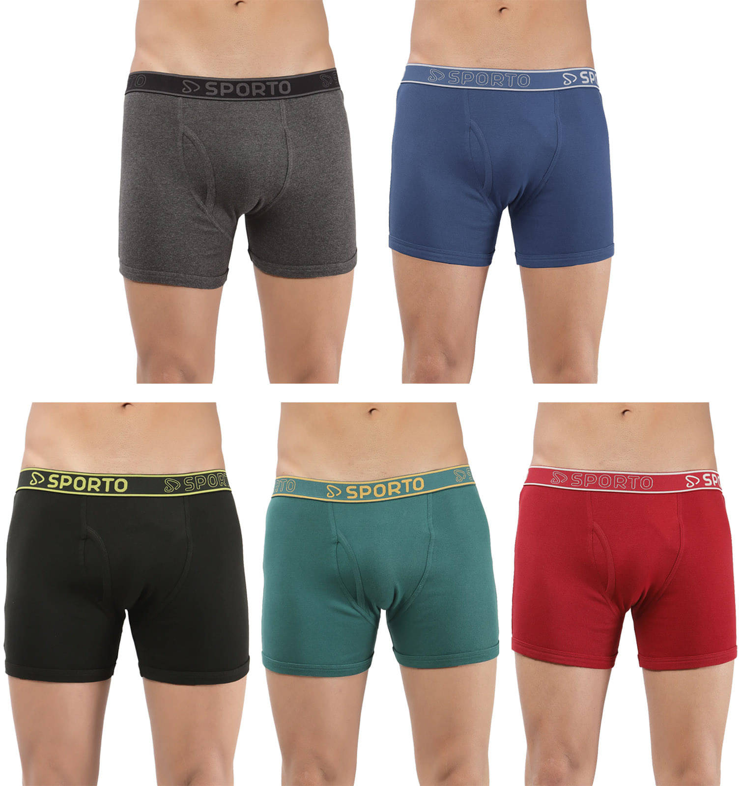     			Amul comfy Pack of 5 Cotton Trunks For Men's ( Multicolor )