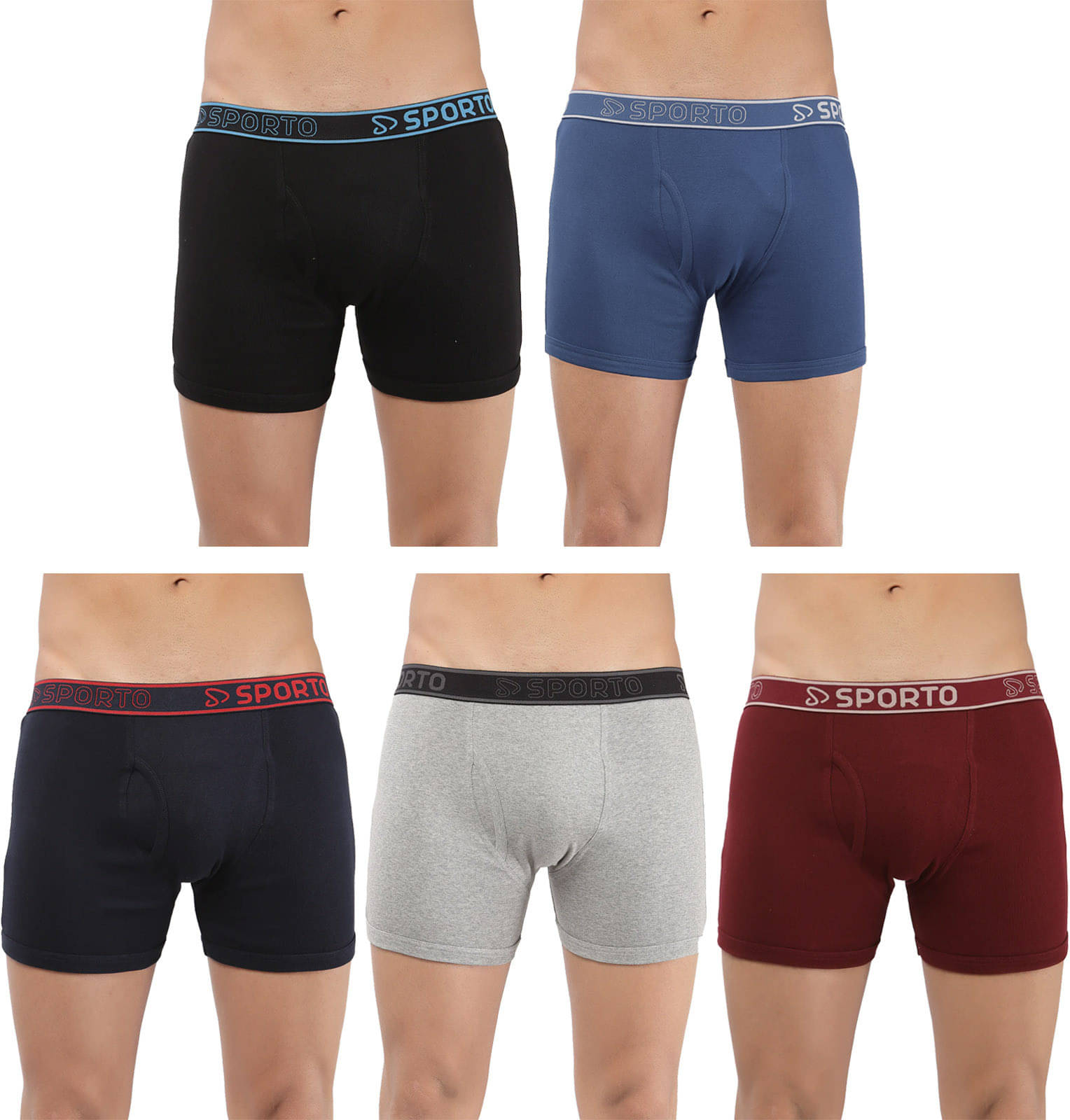     			Amul comfy Pack of 5 Cotton Trunks For Men's ( Multicolor )