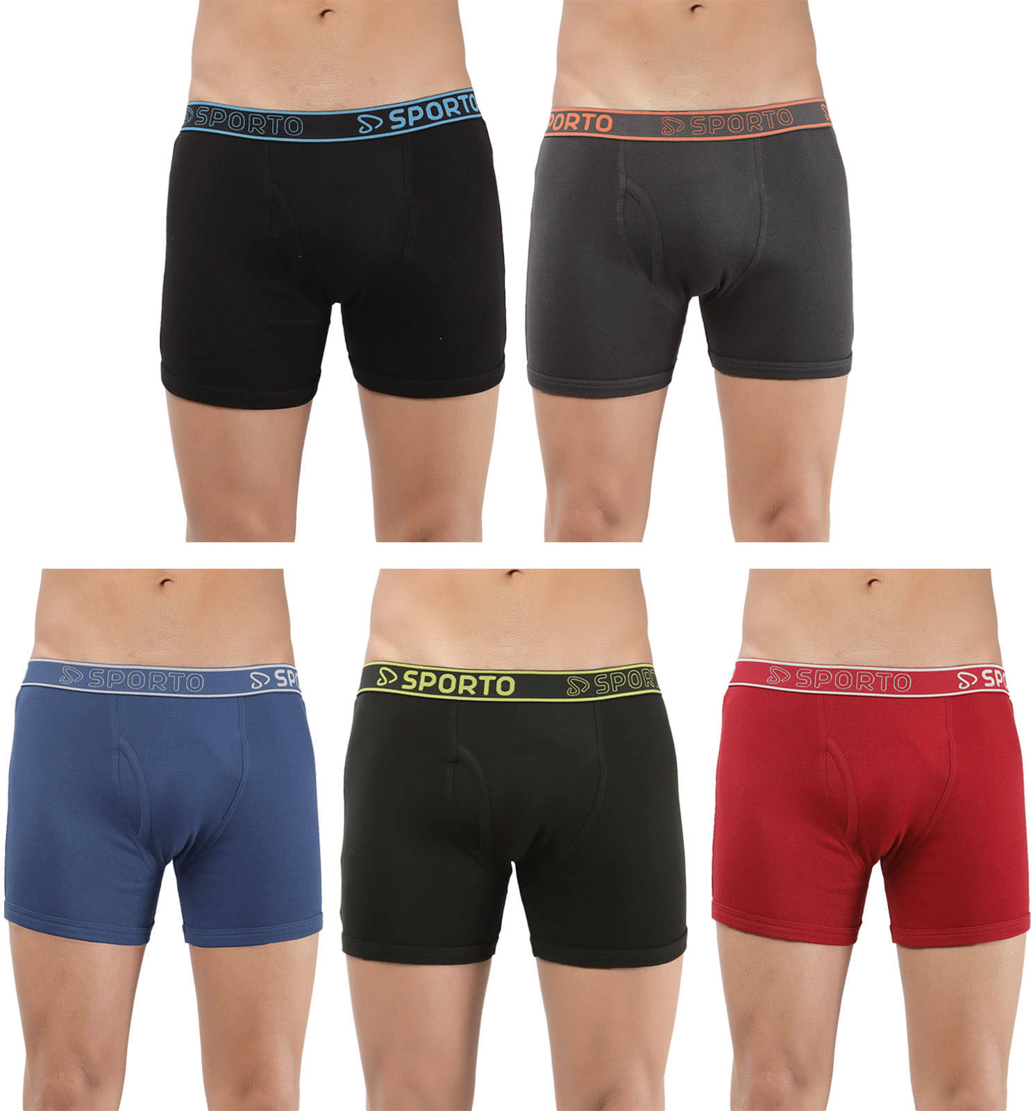     			Amul comfy Pack of 5 Cotton Trunks For Men's ( Multicolor )