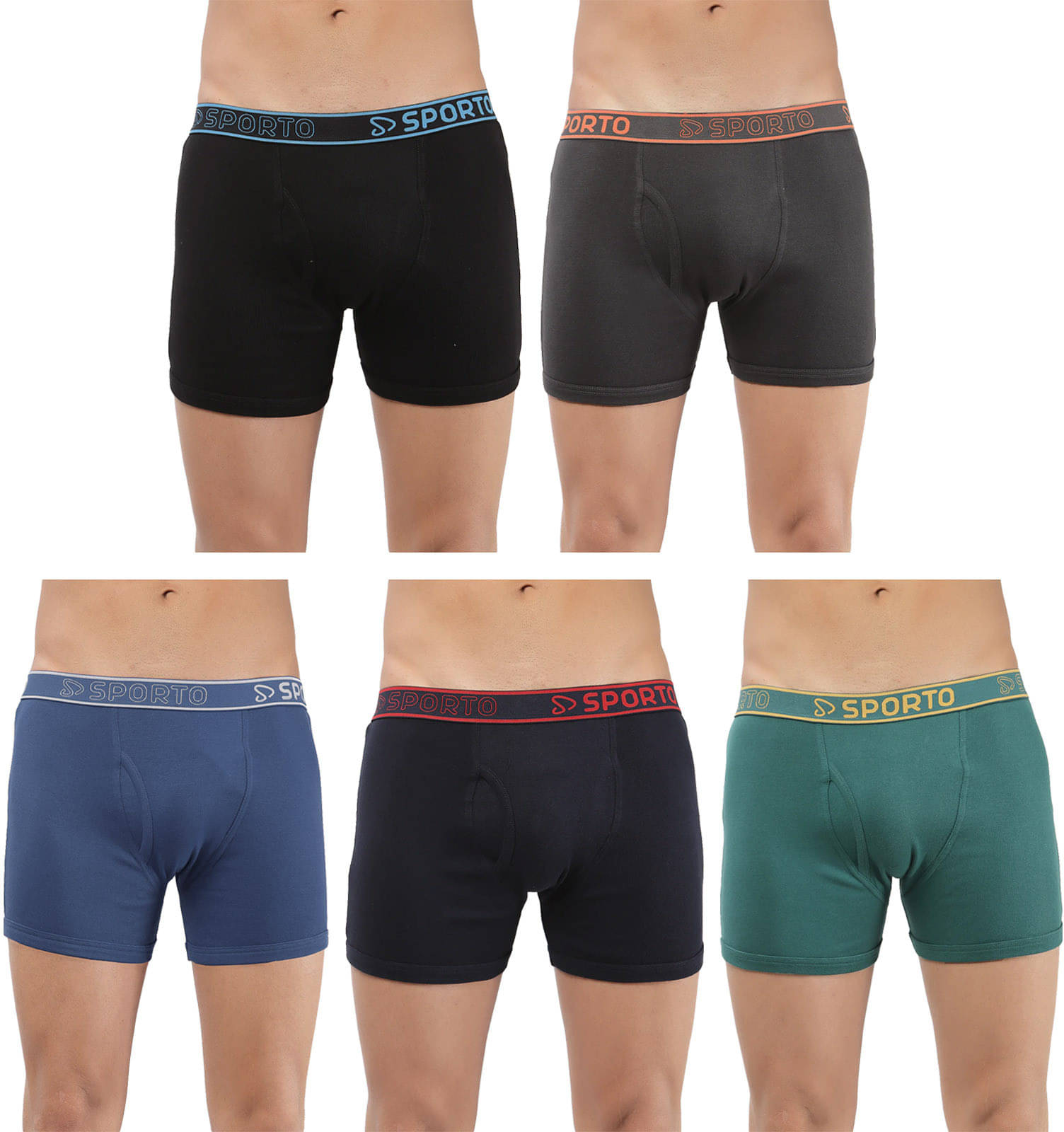     			Amul comfy Pack of 5 Cotton Trunks For Men's ( Multicolor )