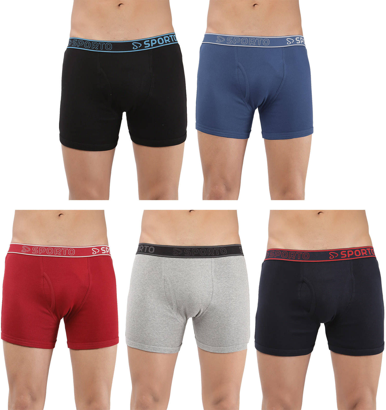     			Amul comfy Pack of 5 Cotton Trunks For Men's ( Multicolor )