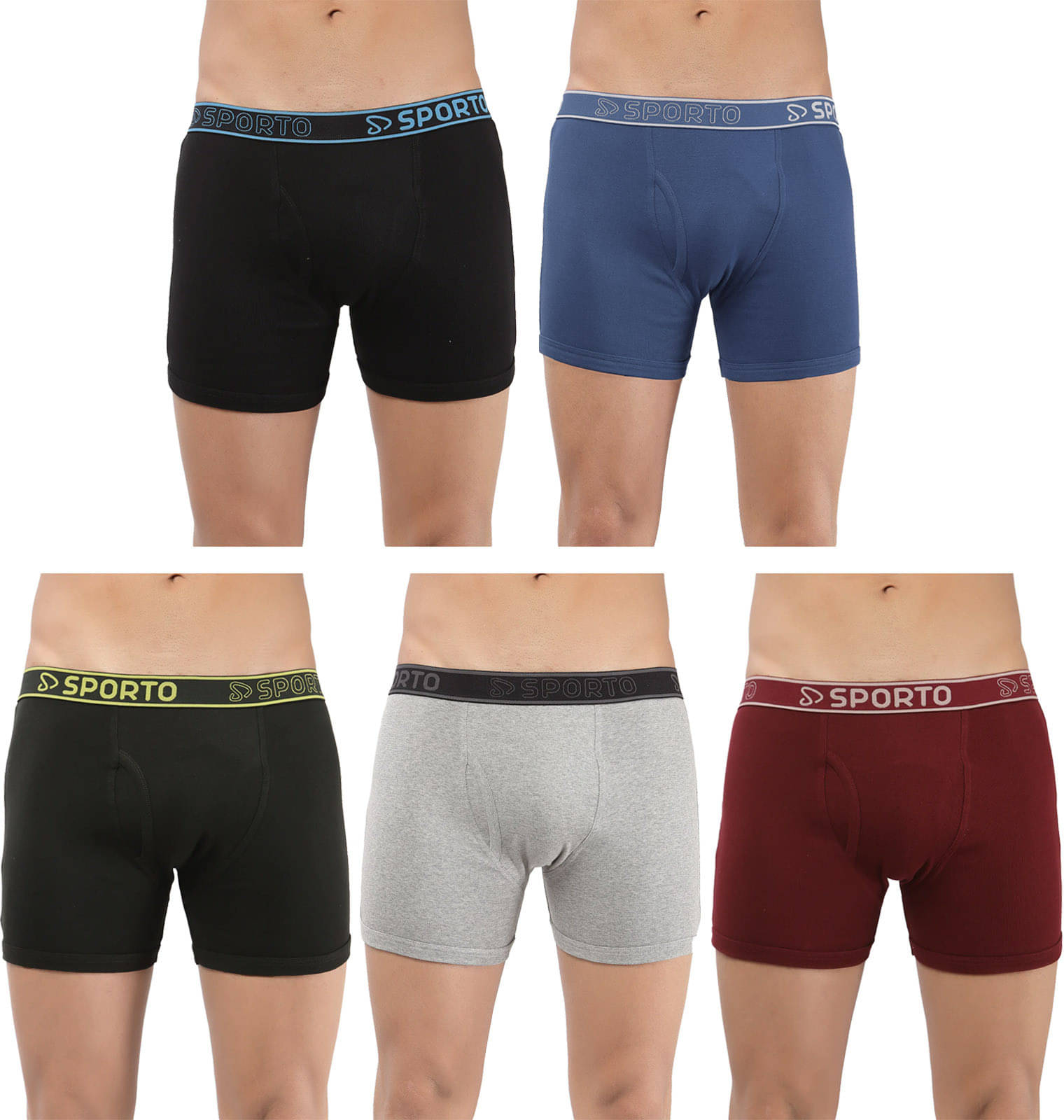     			Amul comfy Pack of 5 Cotton Trunks For Men's ( Multicolor )