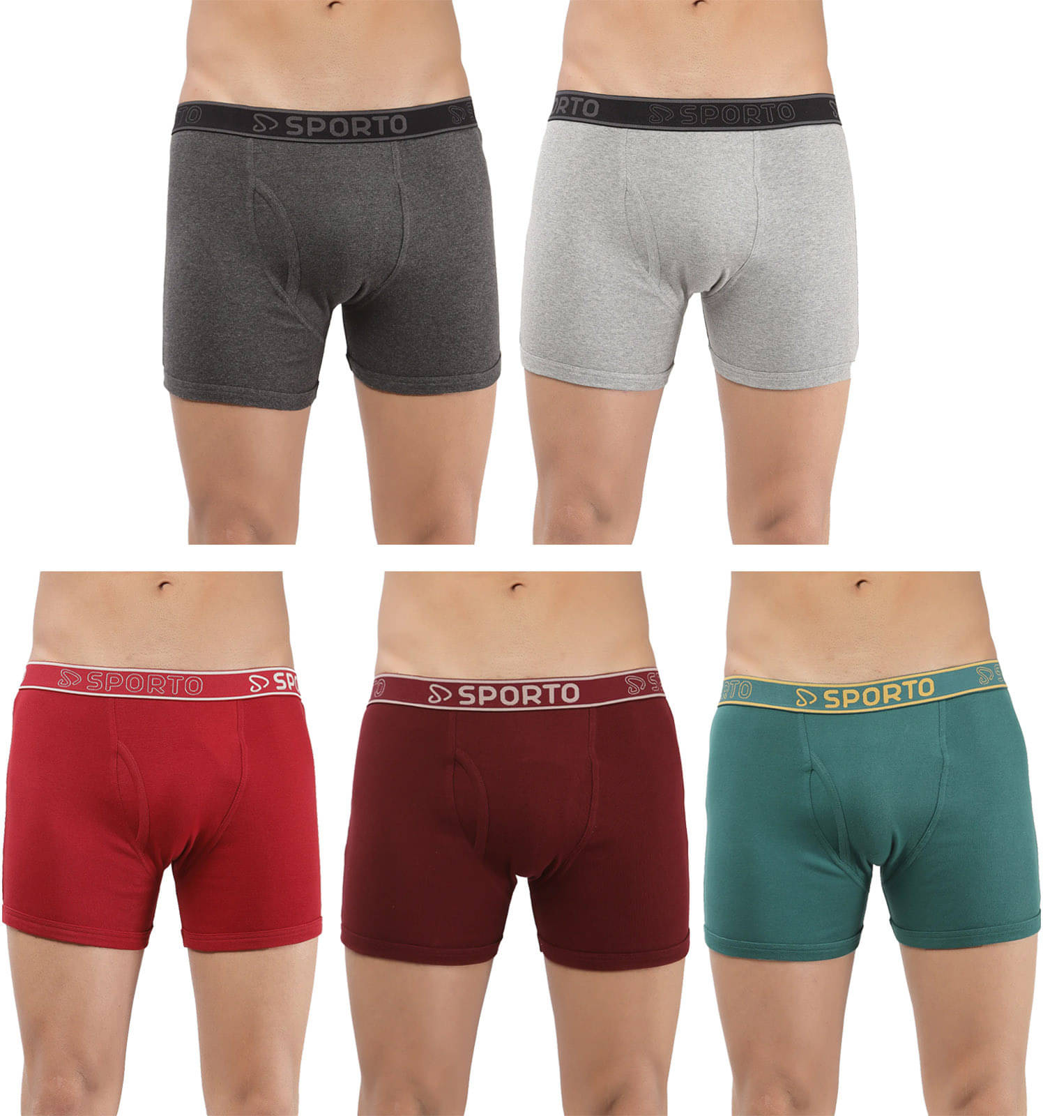     			Amul comfy Pack of 5 Cotton Trunks For Men's ( Multicolor )