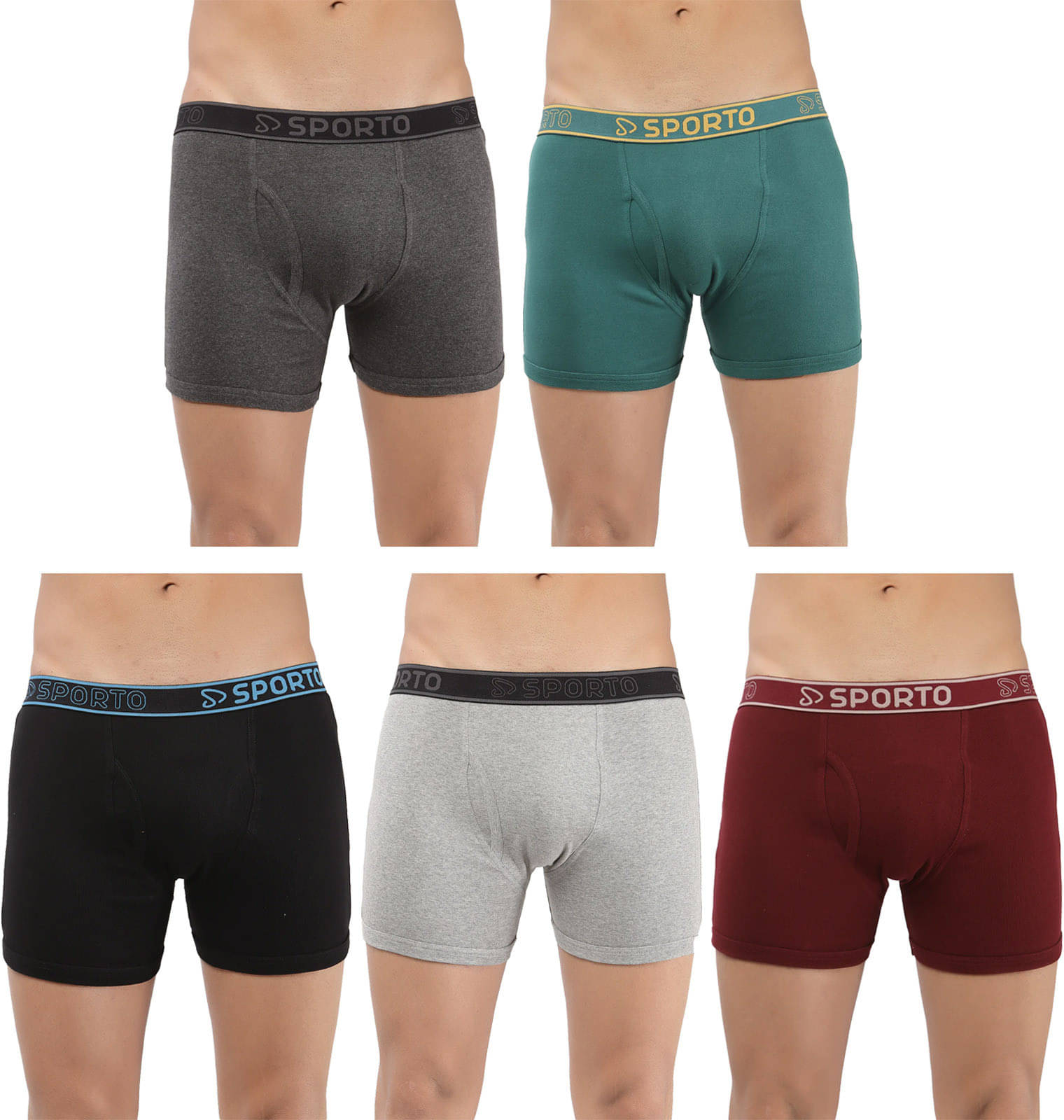     			Amul comfy Pack of 5 Cotton Trunks For Men's ( Multicolor )