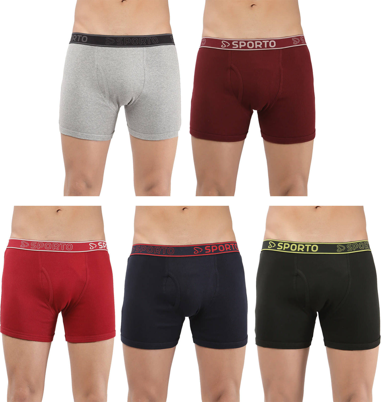     			Amul comfy Pack of 5 Cotton Trunks For Men's ( Multicolor )