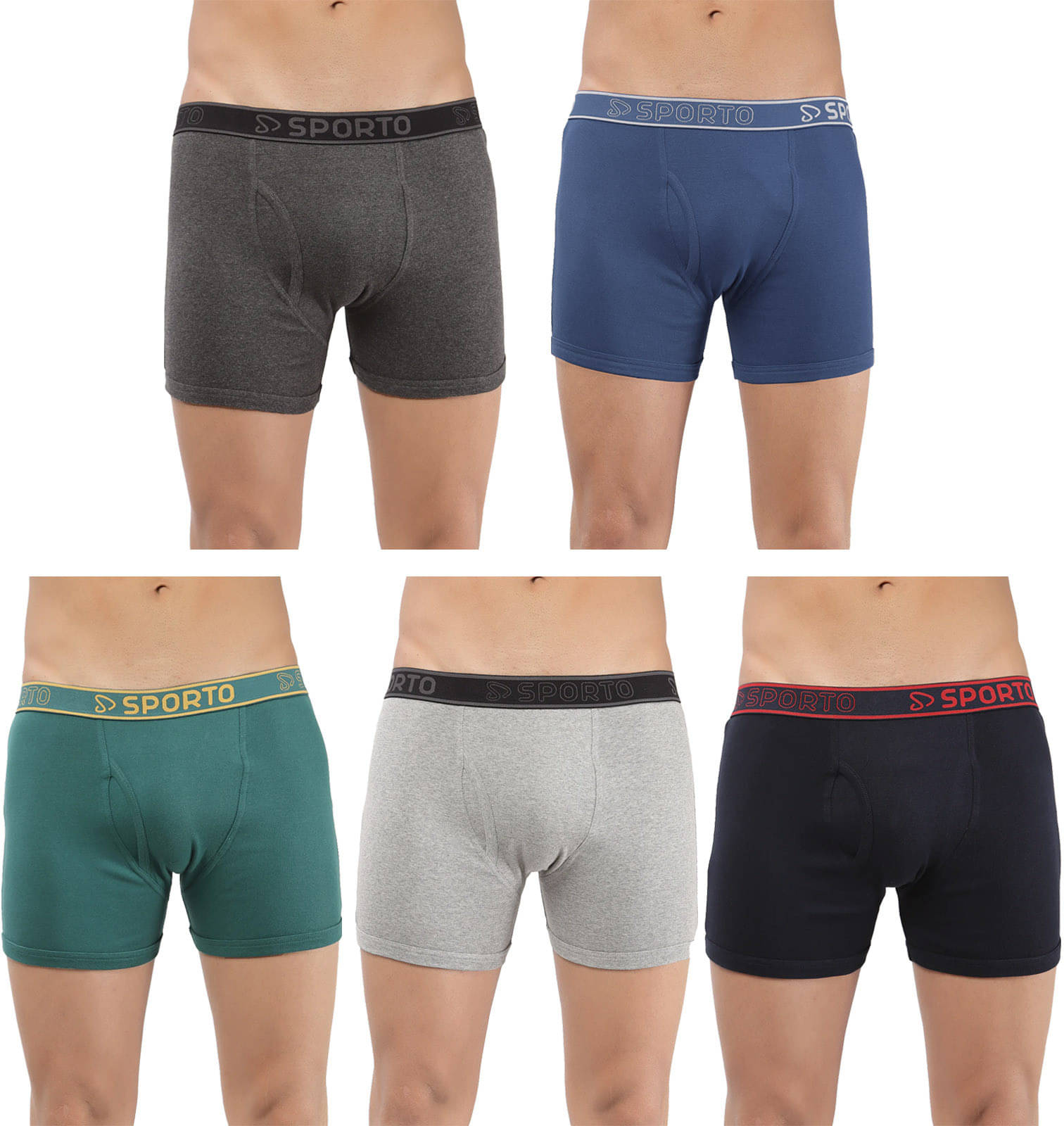     			Amul comfy Pack of 5 Cotton Trunks For Men's ( Multicolor )