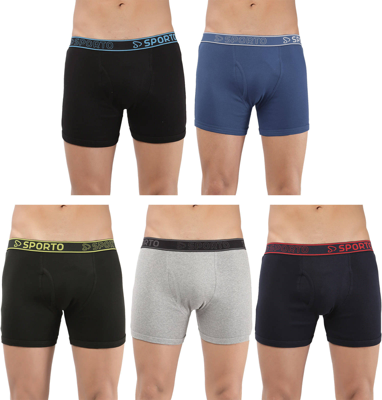     			Amul comfy Pack of 5 Cotton Trunks For Men's ( Multicolor )