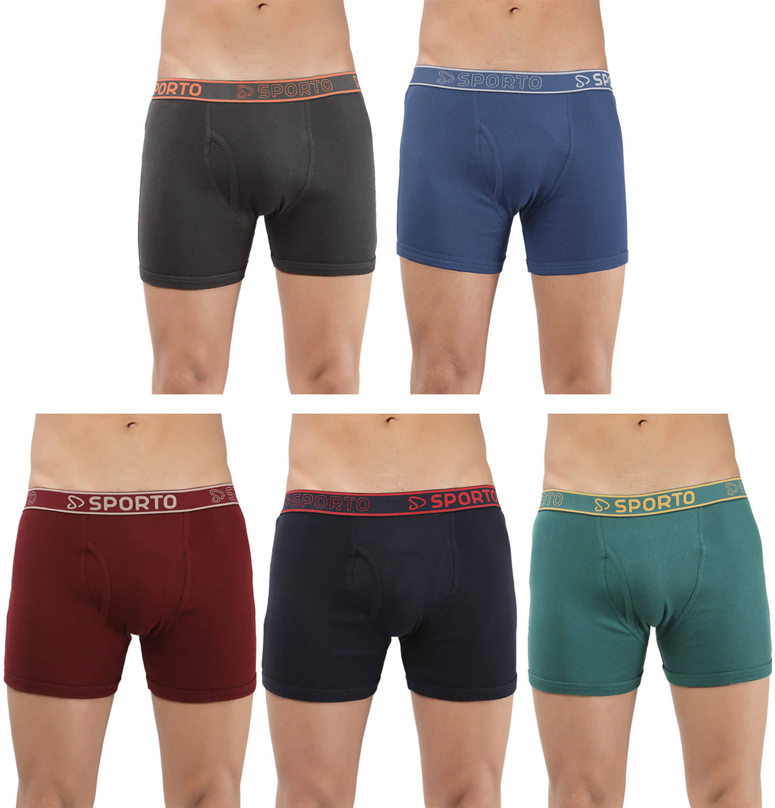     			Amul comfy Pack of 5 Cotton Trunks For Men's ( Multicolor )