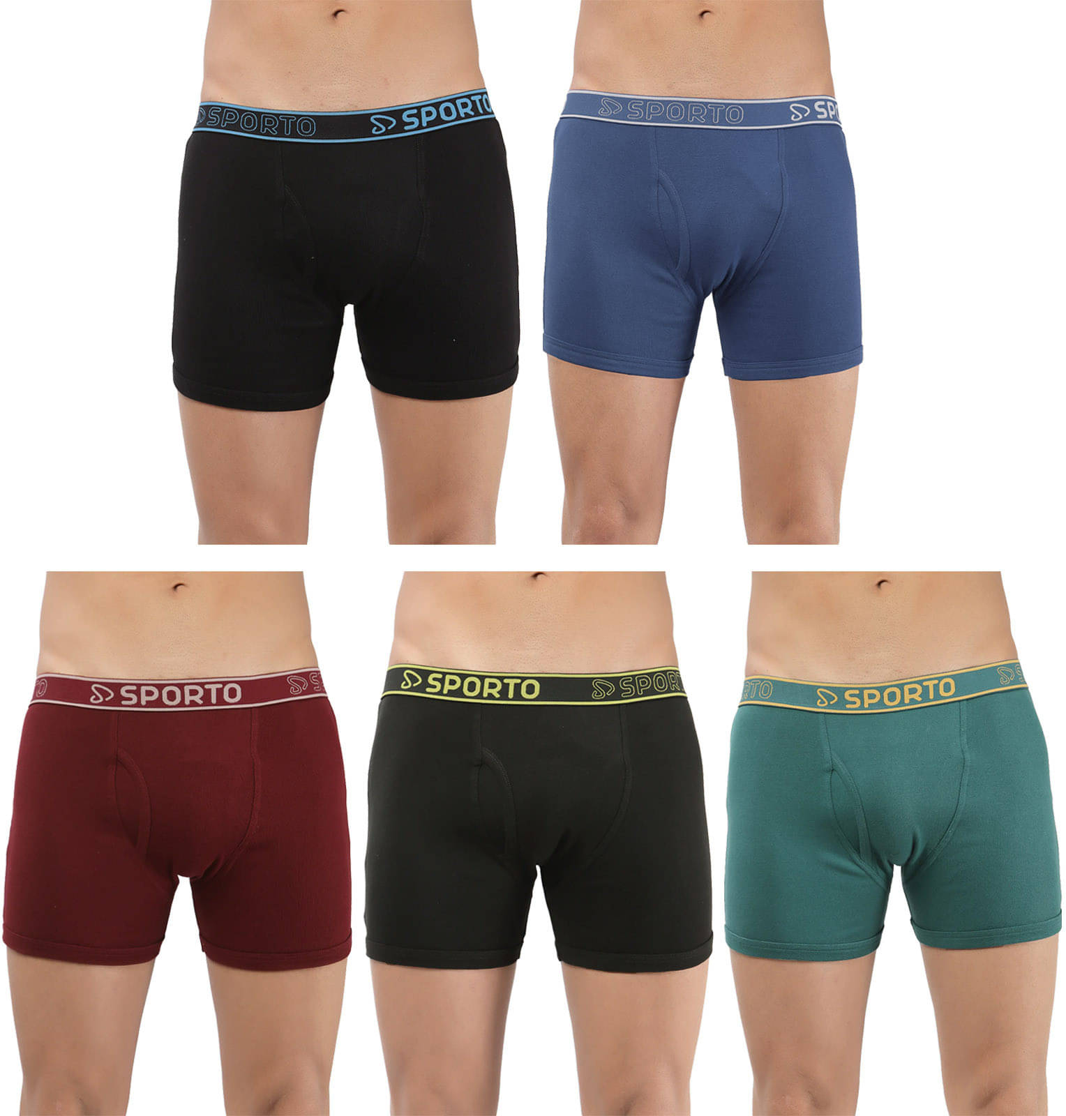     			Amul comfy Pack of 5 Cotton Trunks For Men's ( Multicolor )