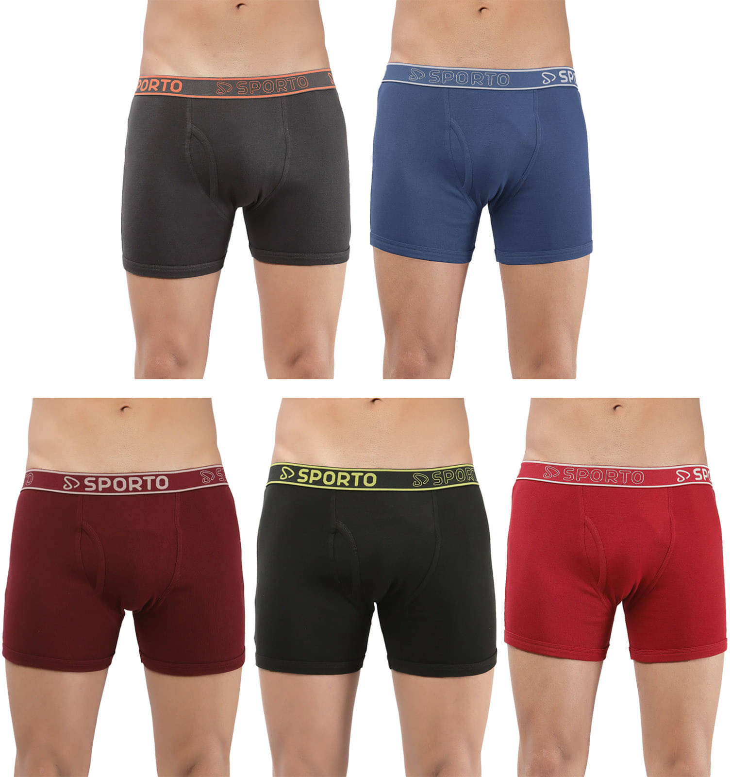     			Amul comfy Pack of 5 Cotton Trunks For Men's ( Multicolor )