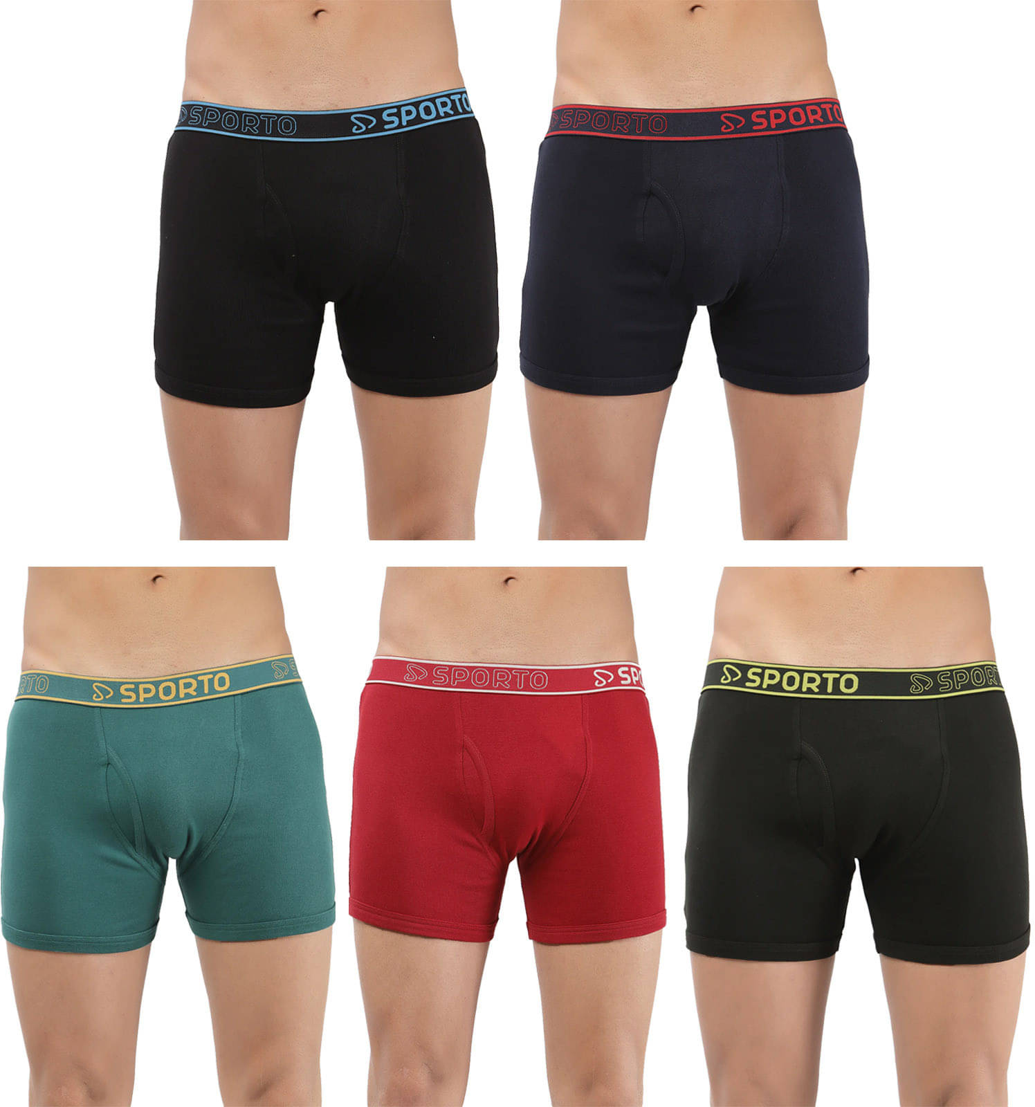     			Amul comfy Pack of 5 Cotton Trunks For Men's ( Multicolor )