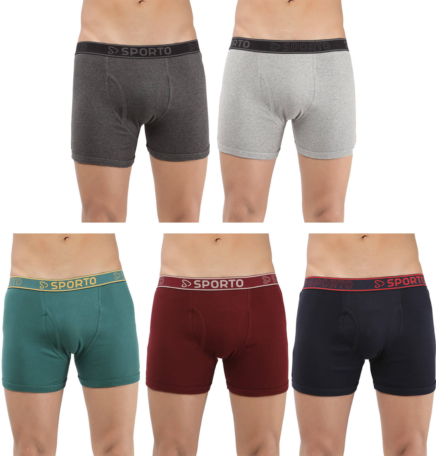     			Amul comfy Pack of 5 Cotton Trunks For Men's ( Multicolor )