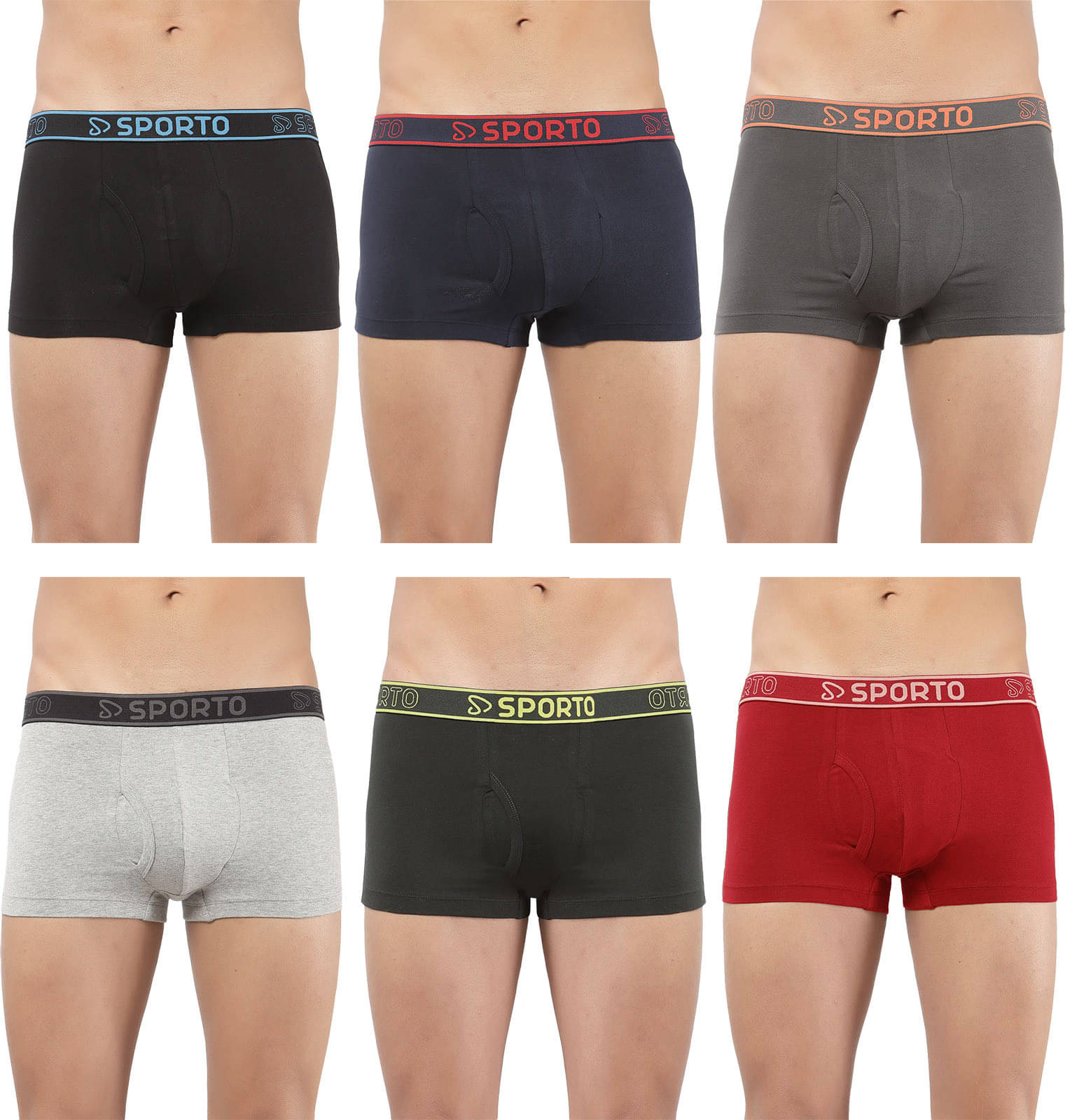     			Amul comfy Pack of 6 Cotton Trunks For Men's ( Multicolor )