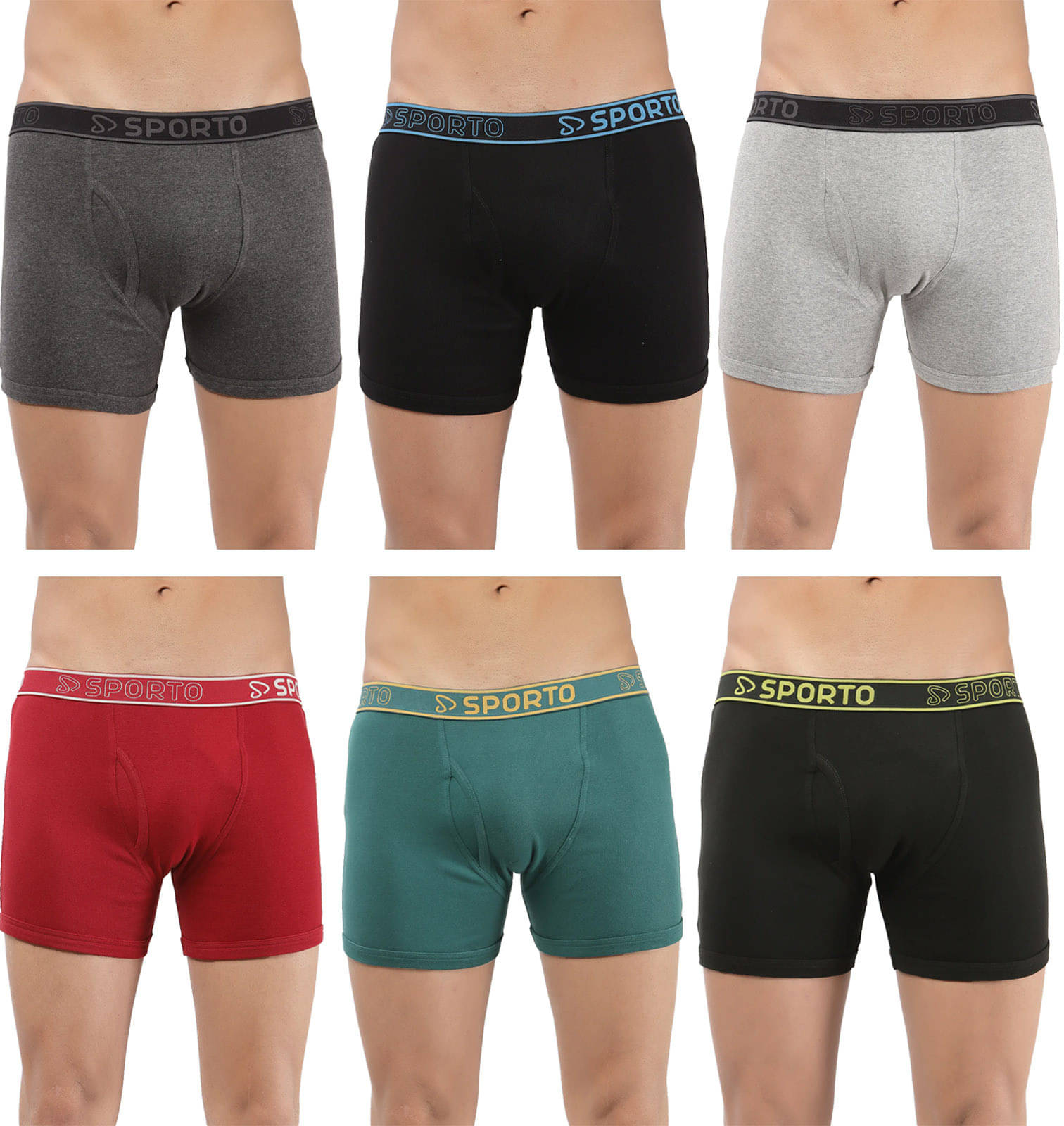     			Amul comfy Pack of 6 Cotton Trunks For Men's ( Multicolor )
