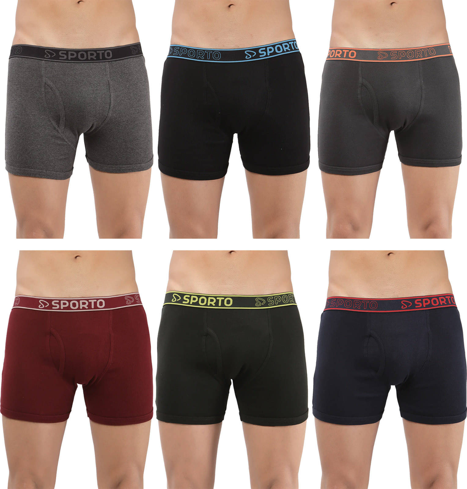     			Amul comfy Pack of 6 Cotton Trunks For Men's ( Multicolor )