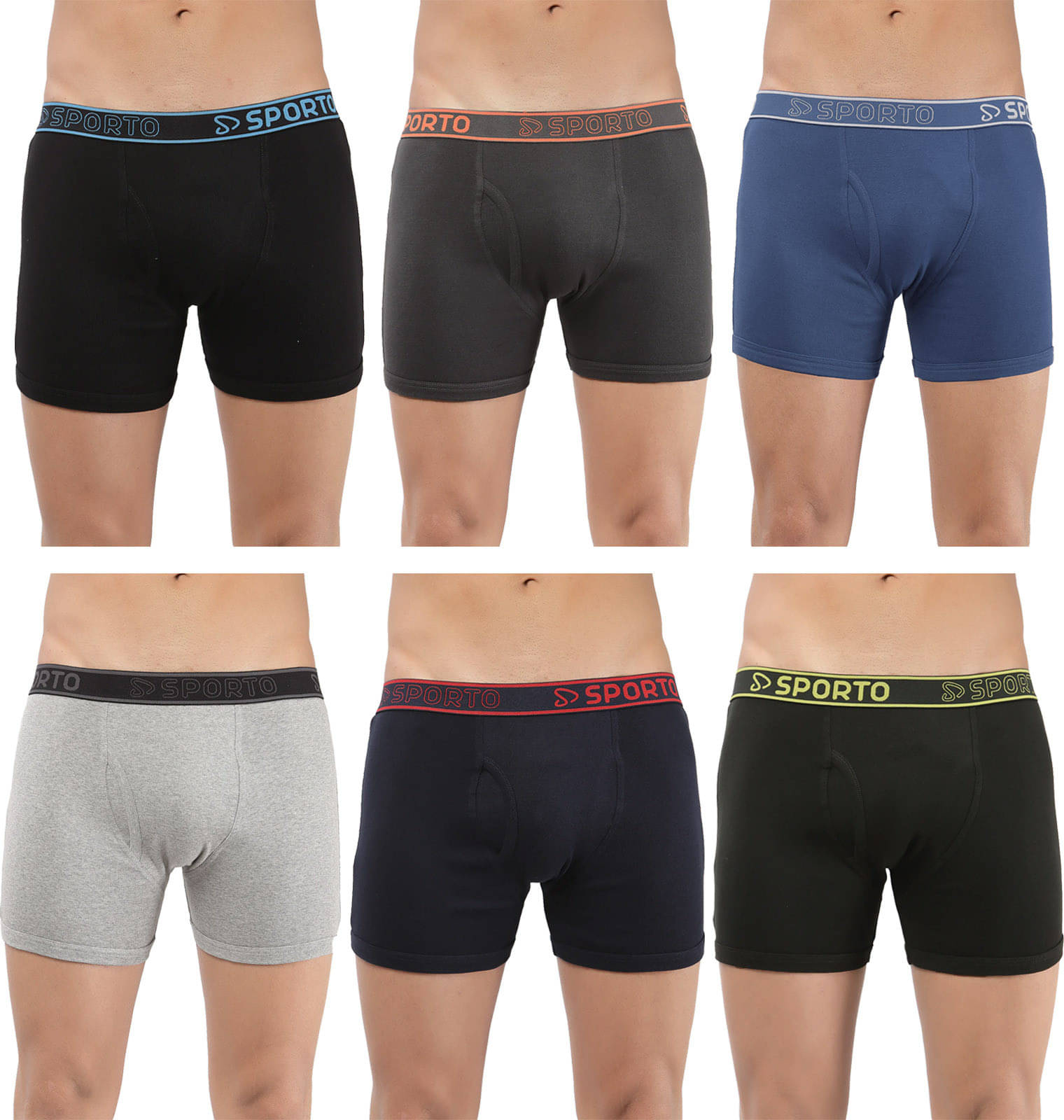     			Amul comfy Pack of 6 Cotton Trunks For Men's ( Multicolor )