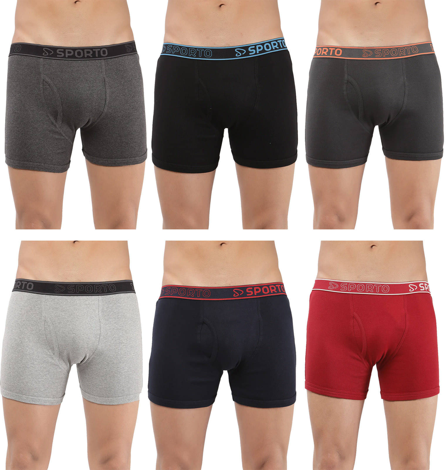     			Amul comfy Pack of 6 Cotton Trunks For Men's ( Multicolor )