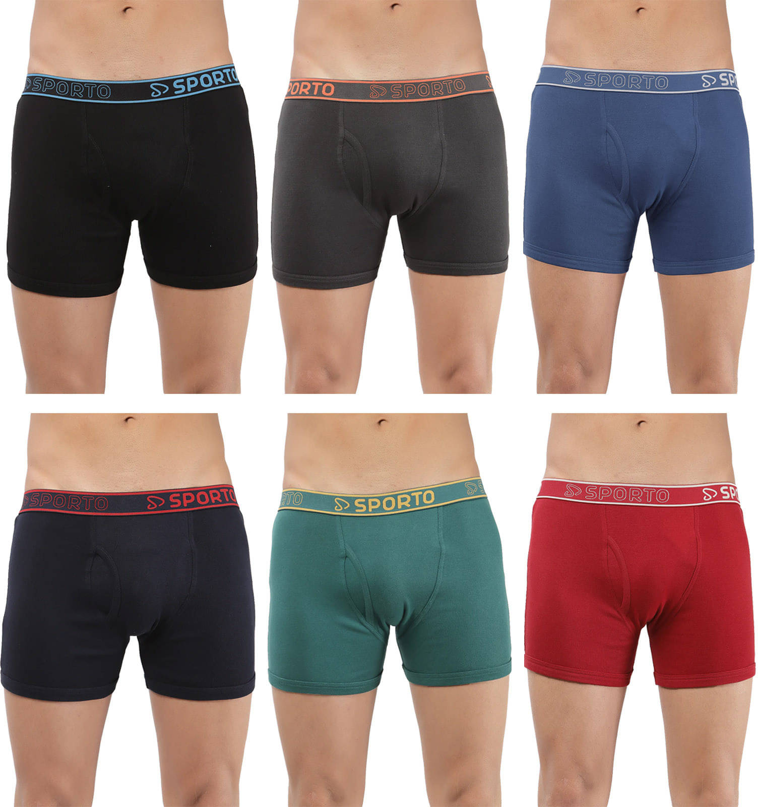     			Amul comfy Pack of 6 Cotton Trunks For Men's ( Multicolor )