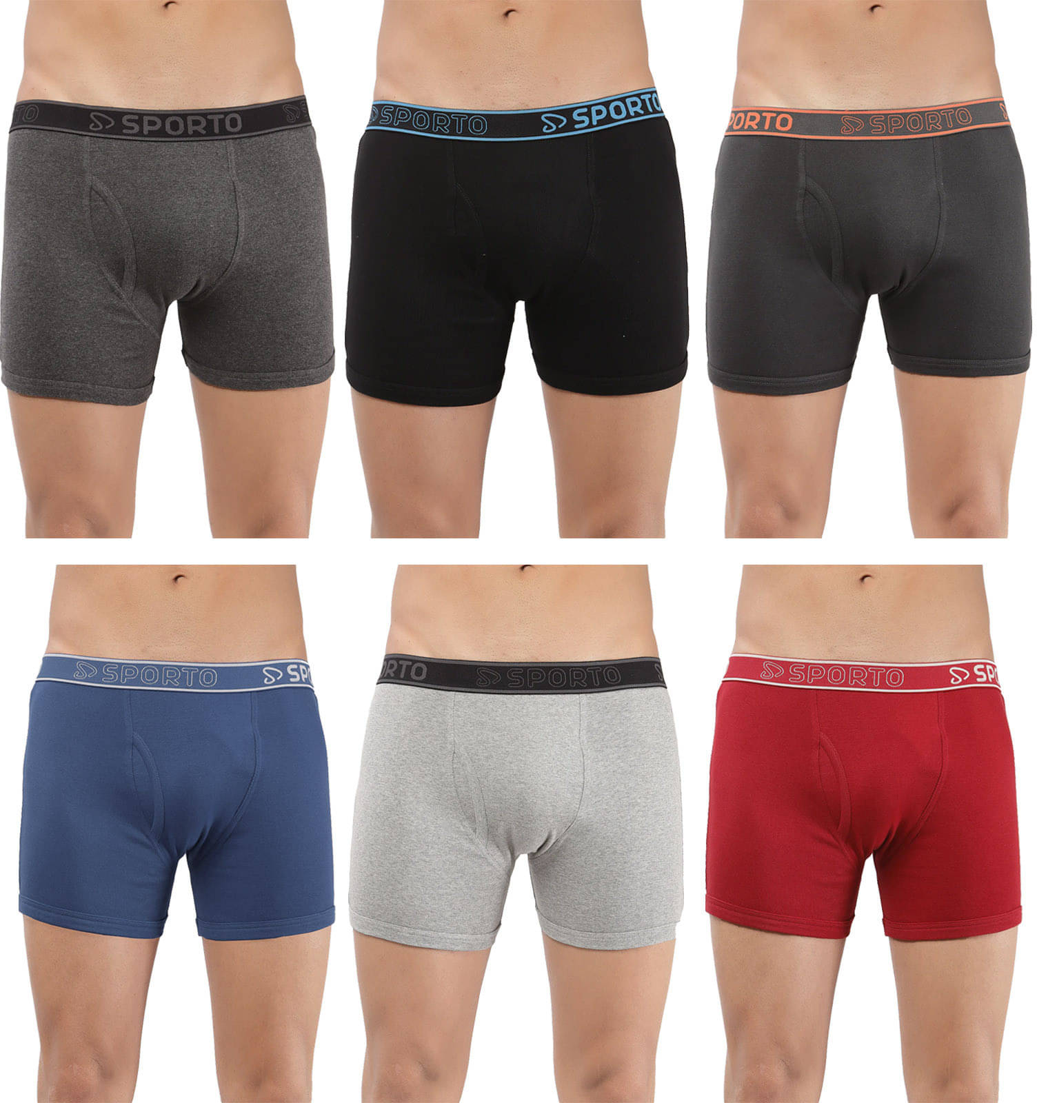     			Amul comfy Pack of 6 Cotton Trunks For Men's ( Multicolor )