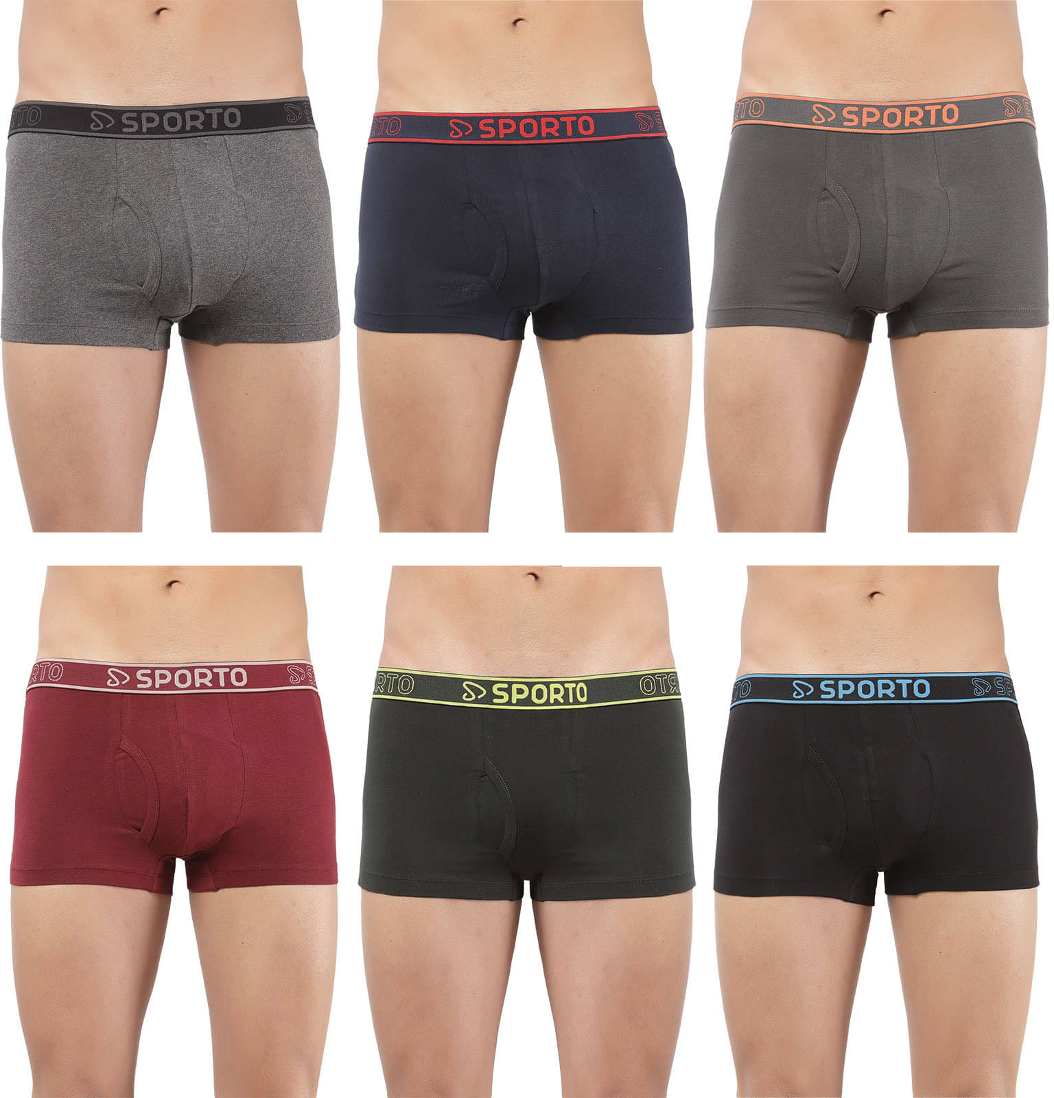     			Amul comfy Pack of 6 Cotton Trunks For Men's ( Multicolor )