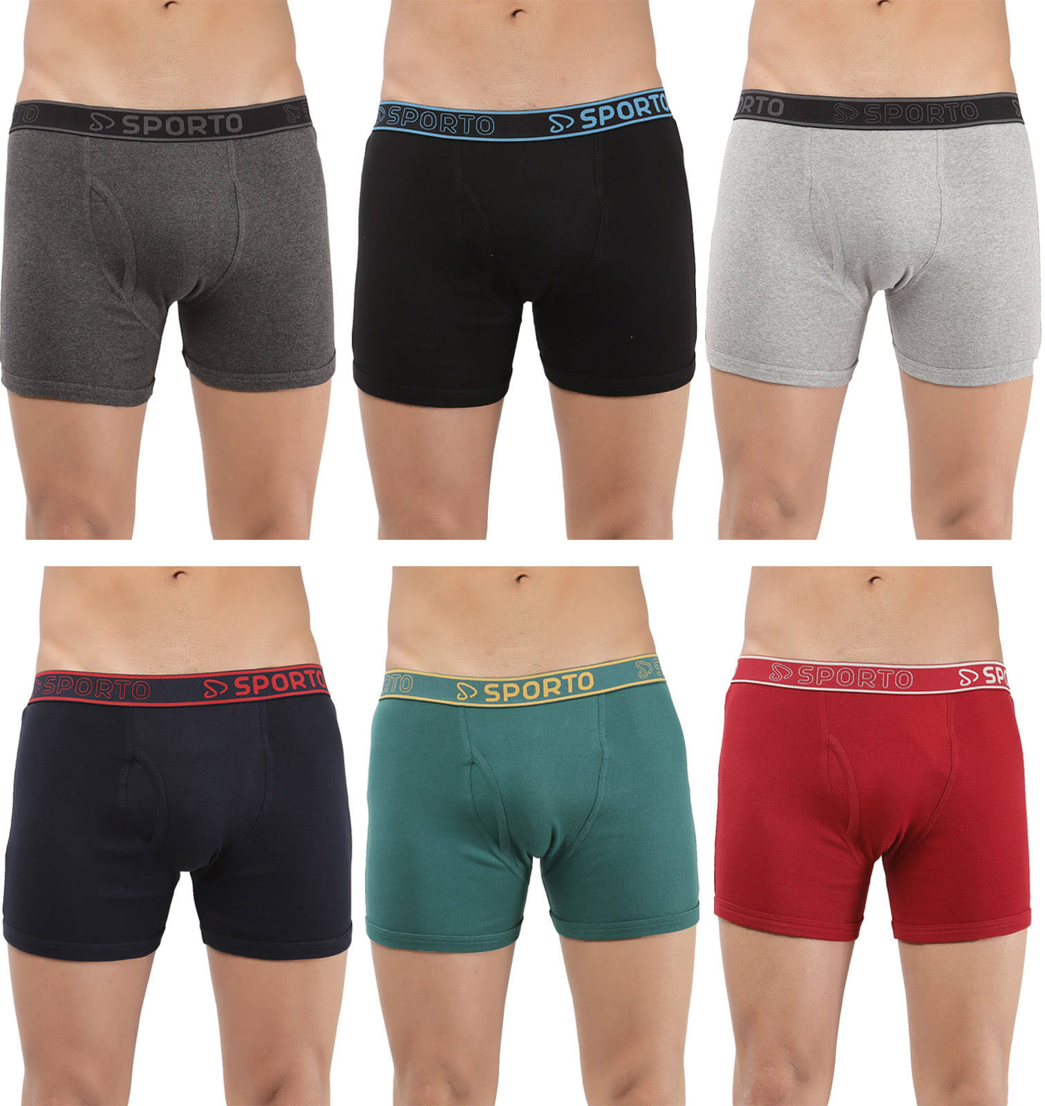     			Amul comfy Pack of 6 Cotton Trunks For Men's ( Multicolor )