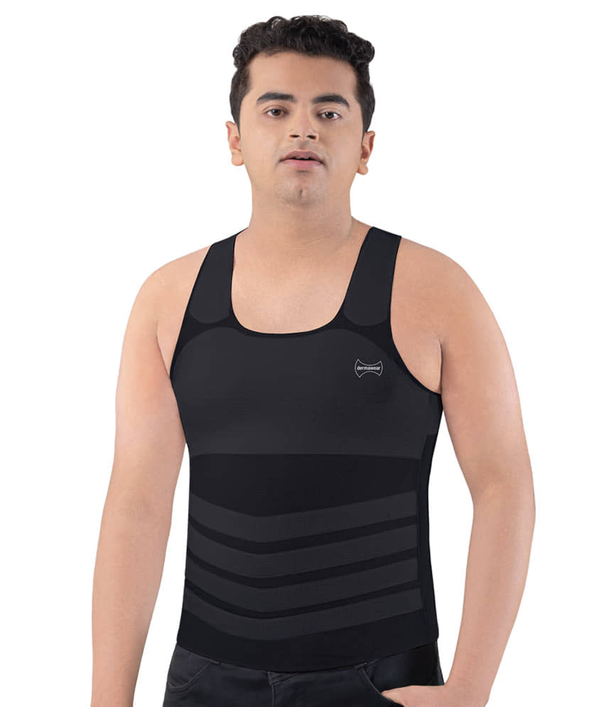 Dermawear Pack of 1 Men's Tummy Shaper ( Black ) - Shapewear | Buy online on ZillyBuy