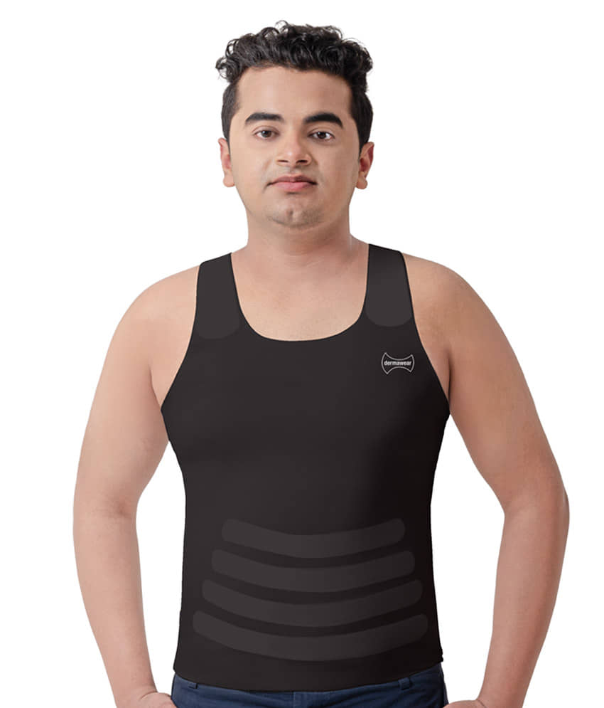 Dermawear Pack of 1 Men's Tummy Shaper ( Black ) - Shapewear | Buy online on ZillyBuy