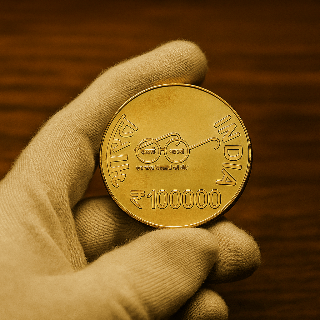 Extreme Rare 1 Lakh/100000 Rupees, Dr. A.P.J Abdul Kalam, India Gold Plated Memorial Coin Extreme Rare 1 Lakh/100000 Rupees, Dr. A.P.J Abdul Kalam, India Gold Plated Memorial Coin