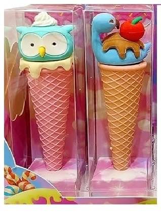 Freedy 2pc Ice Cream Cone Eraser for Kids Birthday Gift/Return Gift/Stationery Item Non-Toxic Eraser (Set of 1, Multicolor)(Any random design will send) Freedy 2pc Ice Cream Cone Eraser for Kids Birthday Gift/Return Gift/Stationery Item Non-Toxic Eraser (Set of 1, Multicolor)(Any random design will send)