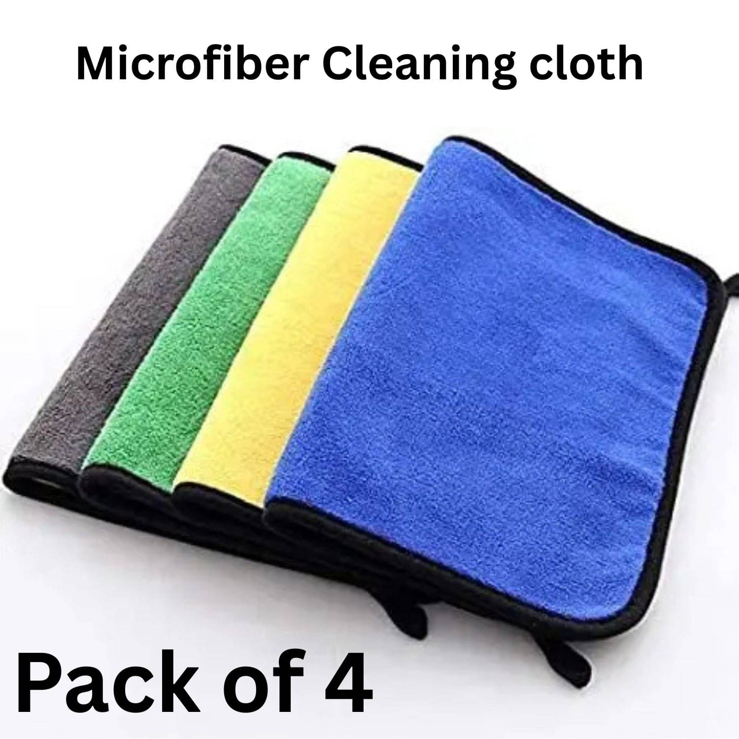     			Microfiber Cloth 800 Gsm - Pack of 3(30X40 cm)-Comes in Random Colours, Multi-Purpose cleaning cloth/Towel, microfiber towels for cars, car cleaning cloth, car washing cloth, drying towel, car towel, car cleaning cloth, glass cleaning cloth
