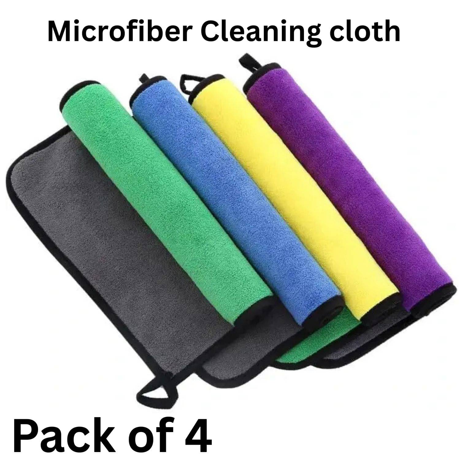     			Microfiber Cloth 800 Gsm - Pack of 3(30X40 cm)-Comes in Random Colours, Multi-Purpose cleaning cloth/Towel, microfiber towels for cars, car cleaning cloth, car washing cloth, drying towel, car towel, car cleaning cloth, glass cleaning cloth