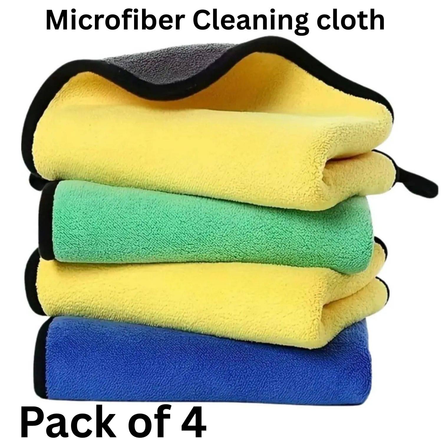    			Microfiber Cloth 800 Gsm - Pack of 3(30X40 cm)-Comes in Random Colours, Multi-Purpose cleaning cloth/Towel, microfiber towels for cars, car cleaning cloth, car washing cloth, drying towel, car towel, car cleaning cloth, glass cleaning cloth