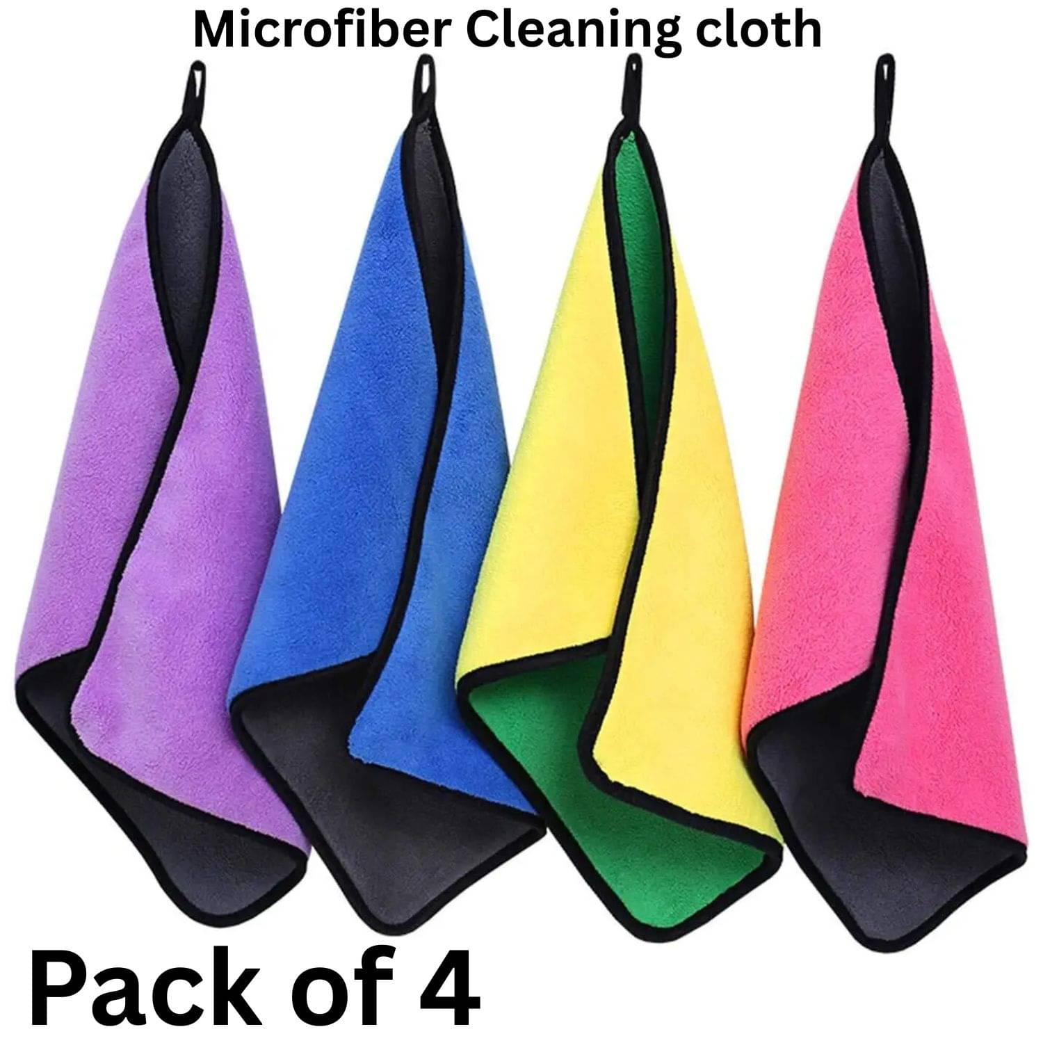     			Microfiber Cloth 800 Gsm - Pack of 3(30X40 cm)-Comes in Random Colours, Multi-Purpose cleaning cloth/Towel, microfiber towels for cars, car cleaning cloth, car washing cloth, drying towel, car towel, car cleaning cloth, glass cleaning cloth