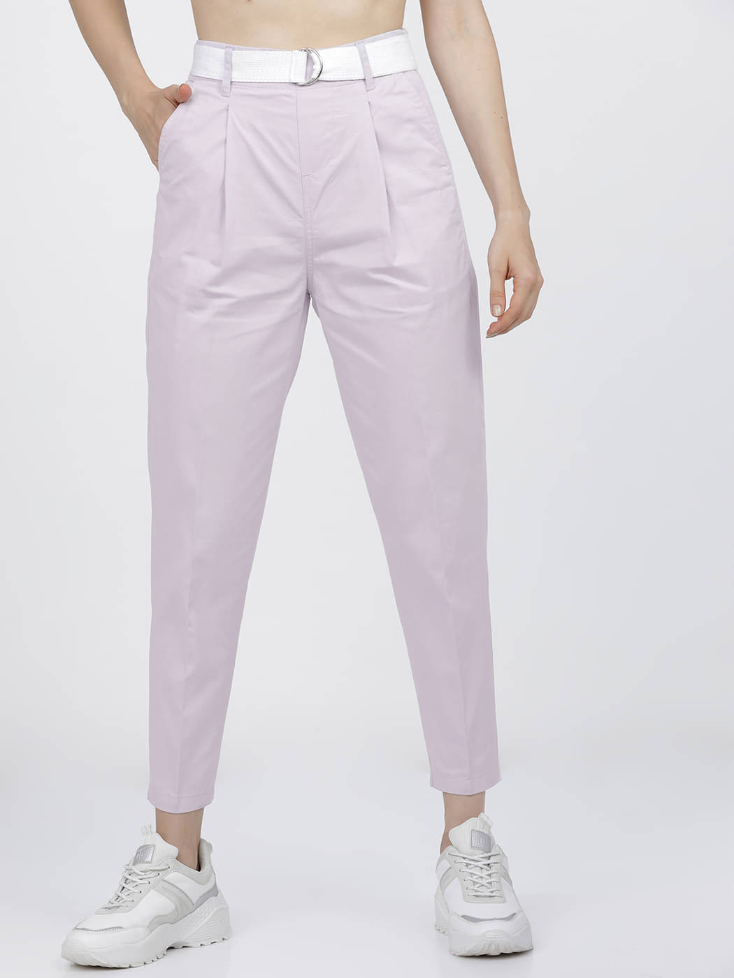     			Tokyo Talkies Women Cotton Casual Trousers ( Purple )