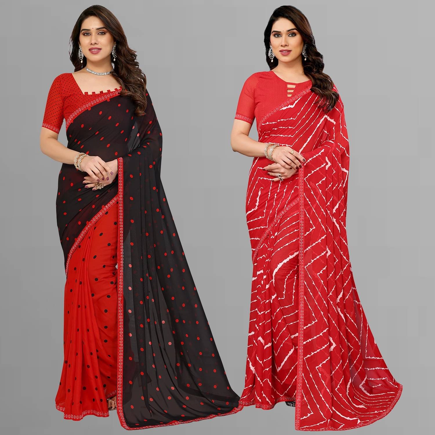 ANAND SAREES Georgette Embellished Regular Saree With Unstitched Blouse Piece ( Multicolor ) ANAND SAREES Georgette Embellished Regular Saree With Unstitched Blouse Piece ( Multicolor )