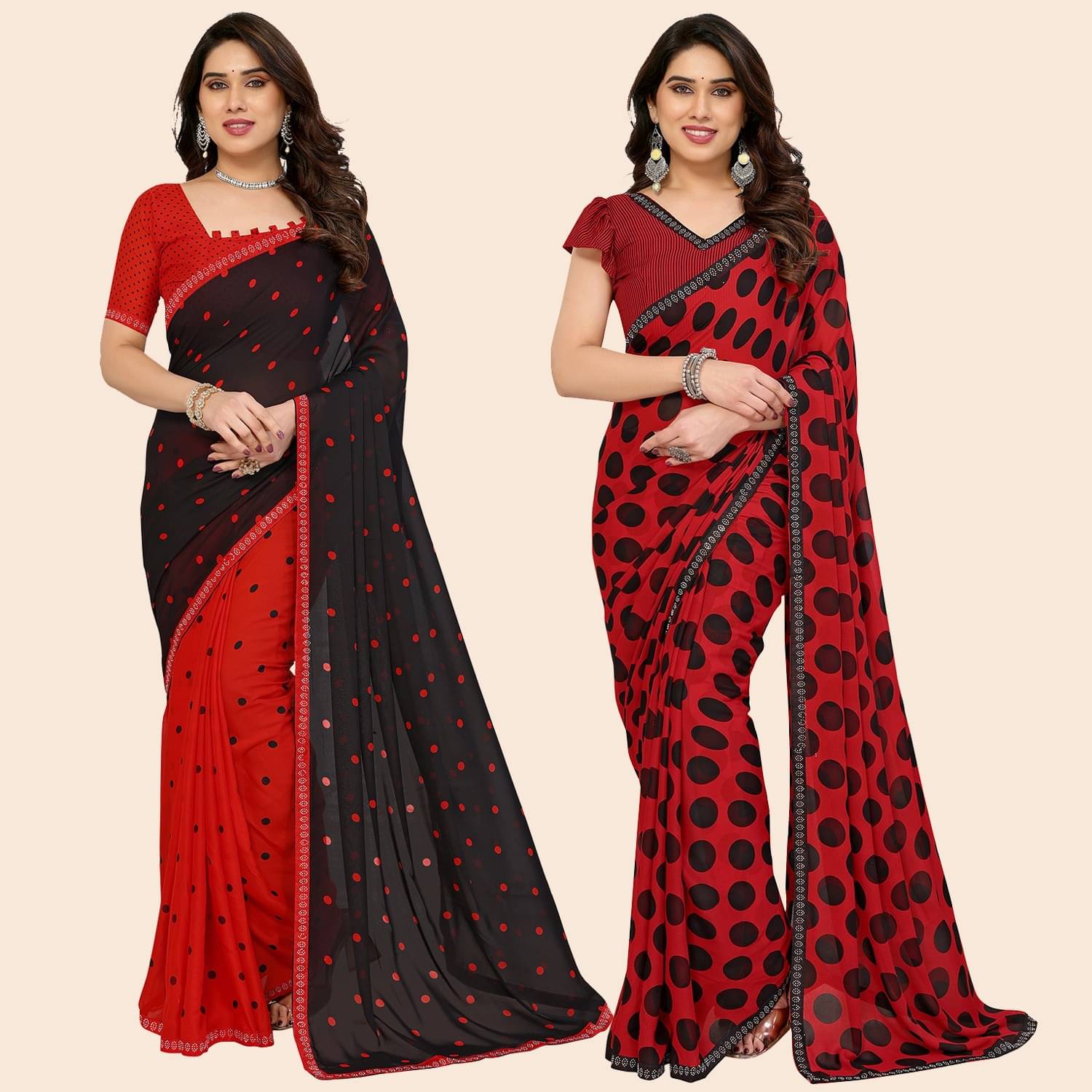 ANAND SAREES Georgette Embellished Regular Saree With Unstitched Blouse Piece ( Multicolor ) ANAND SAREES Georgette Embellished Regular Saree With Unstitched Blouse Piece ( Multicolor )