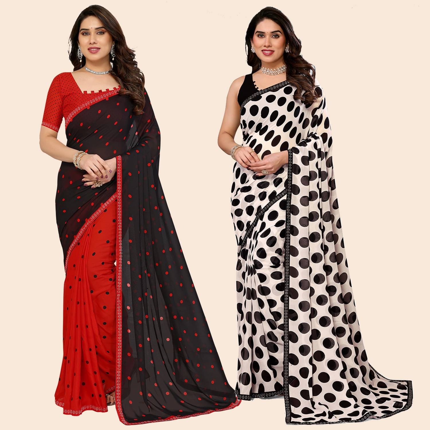 ANAND SAREES Georgette Embellished Regular Saree With Unstitched Blouse Piece ( Multicolor )     			ANAND SAREES Georgette Embellished Regular Saree With Unstitched Blouse Piece ( Multicolor )