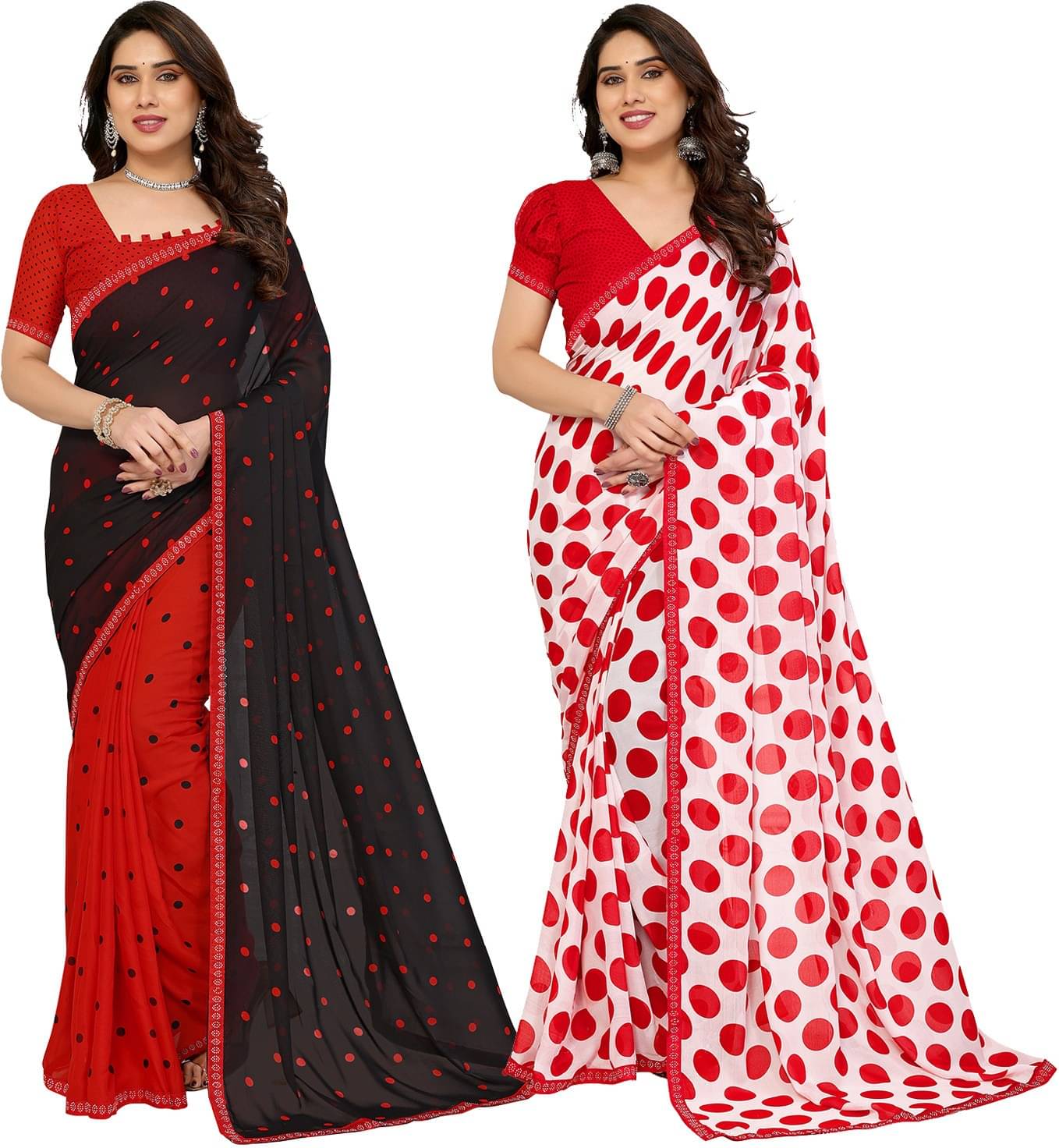 ANAND SAREES Georgette Embellished Regular Saree With Unstitched Blouse Piece ( Multicolor ) ANAND SAREES Georgette Embellished Regular Saree With Unstitched Blouse Piece ( Multicolor )