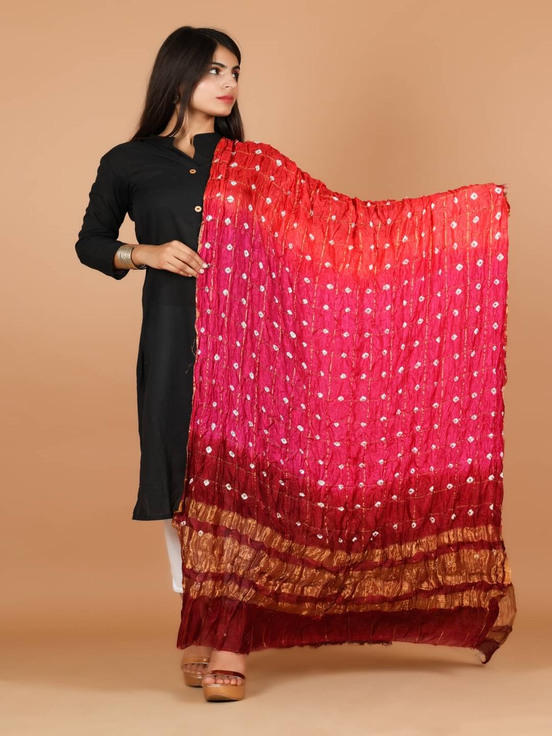 Anjaneya Creations Women Banarasi Dupatta ( Multicolor , Pack of 1 ) Anjaneya Creations Women Banarasi Dupatta ( Multicolor , Pack of 1 )