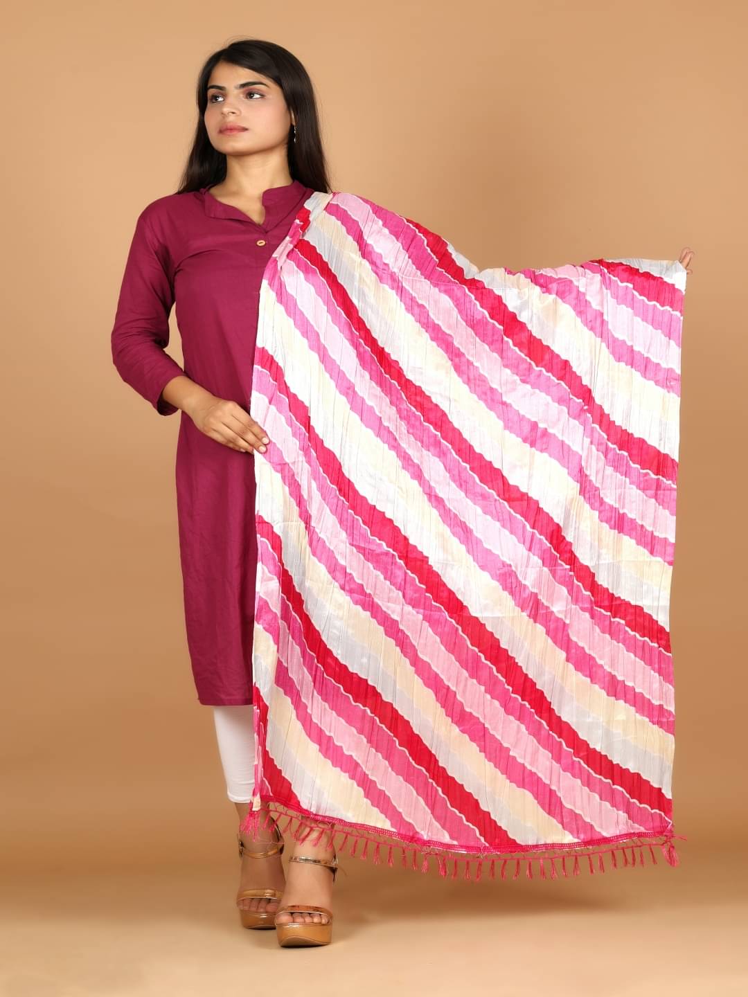 Anjaneya Creations Women Silk Dupatta ( Multicolor , Pack of 1 )     			Anjaneya Creations Women Silk Dupatta ( Multicolor , Pack of 1 )