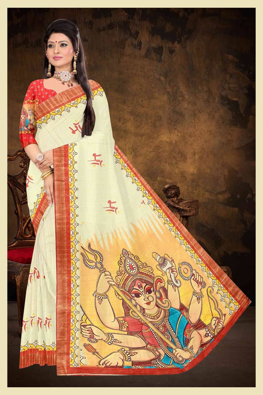BANDHANI VILLA Silk Blend Printed Regular Saree With Unstitched Blouse Piece ( Multicolor 2 ) BANDHANI VILLA Silk Blend Printed Regular Saree With Unstitched Blouse Piece ( Multicolor 2 )