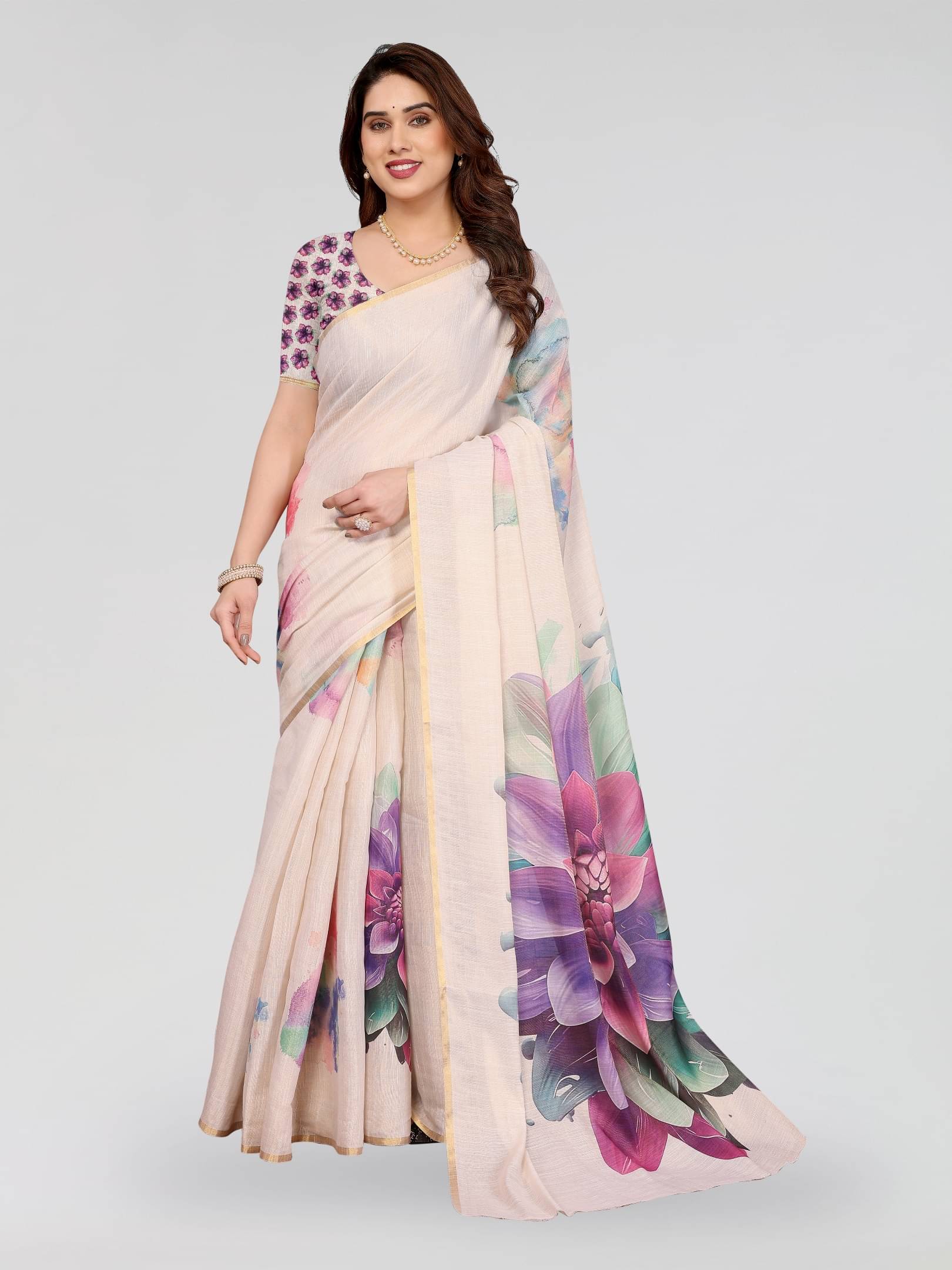 BANDHANI VILLA Silk Printed Regular Saree With Unstitched Blouse Piece ( Multicolor 6 ) BANDHANI VILLA Silk Printed Regular Saree With Unstitched Blouse Piece ( Multicolor 6 )
