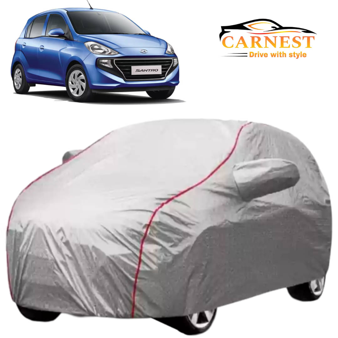     			CARNEST Car Body Cover for Hyundai Santro [2000-2003] With Mirror Pocket ( Pack of 1 ) , Silver