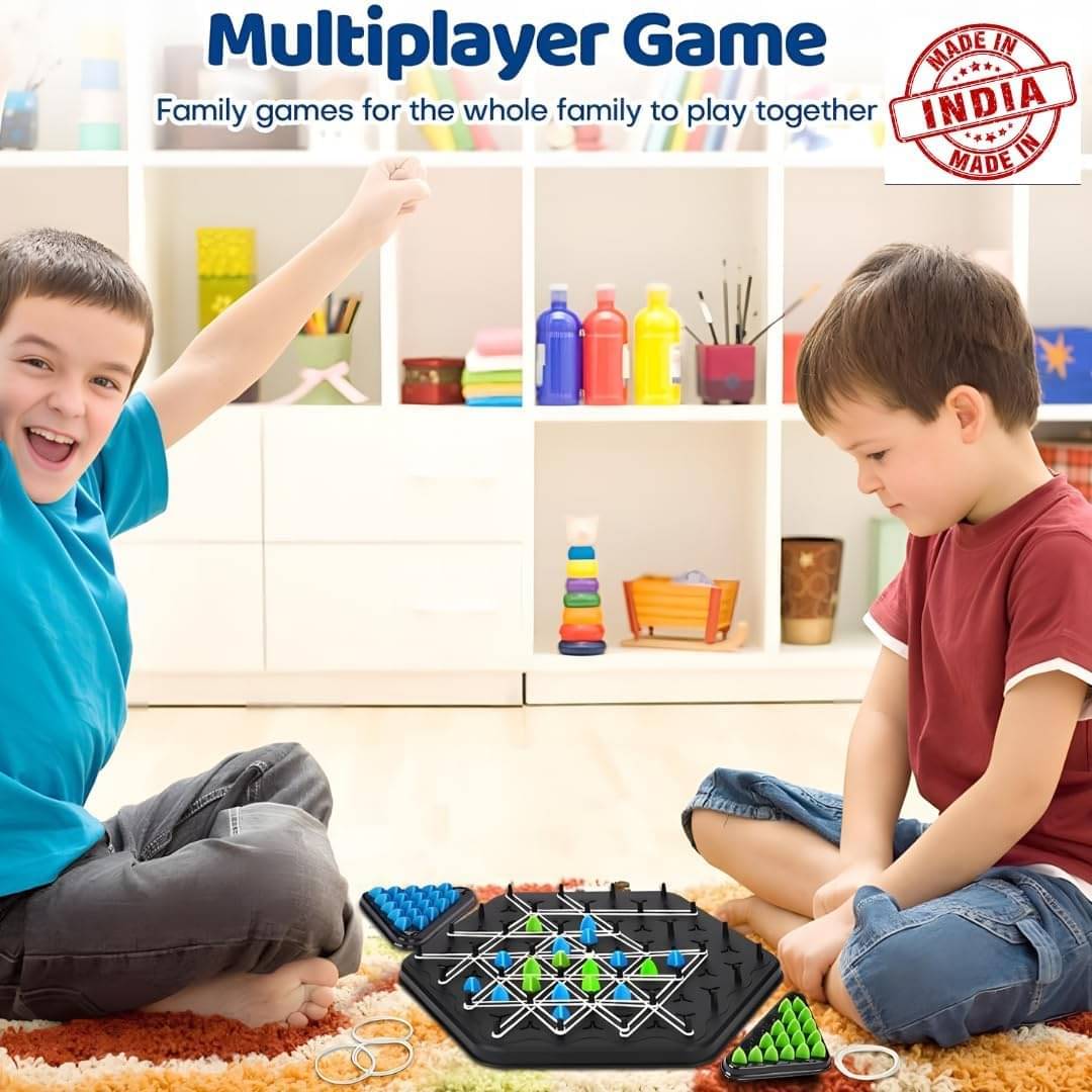     			Chain Triangle Chess Game, Triggle Elastic Band Game, Family Games for Kids and Adults, Family Fun Night Chess Set, Board Desktop Puzzle Interactive Brain Teaser,