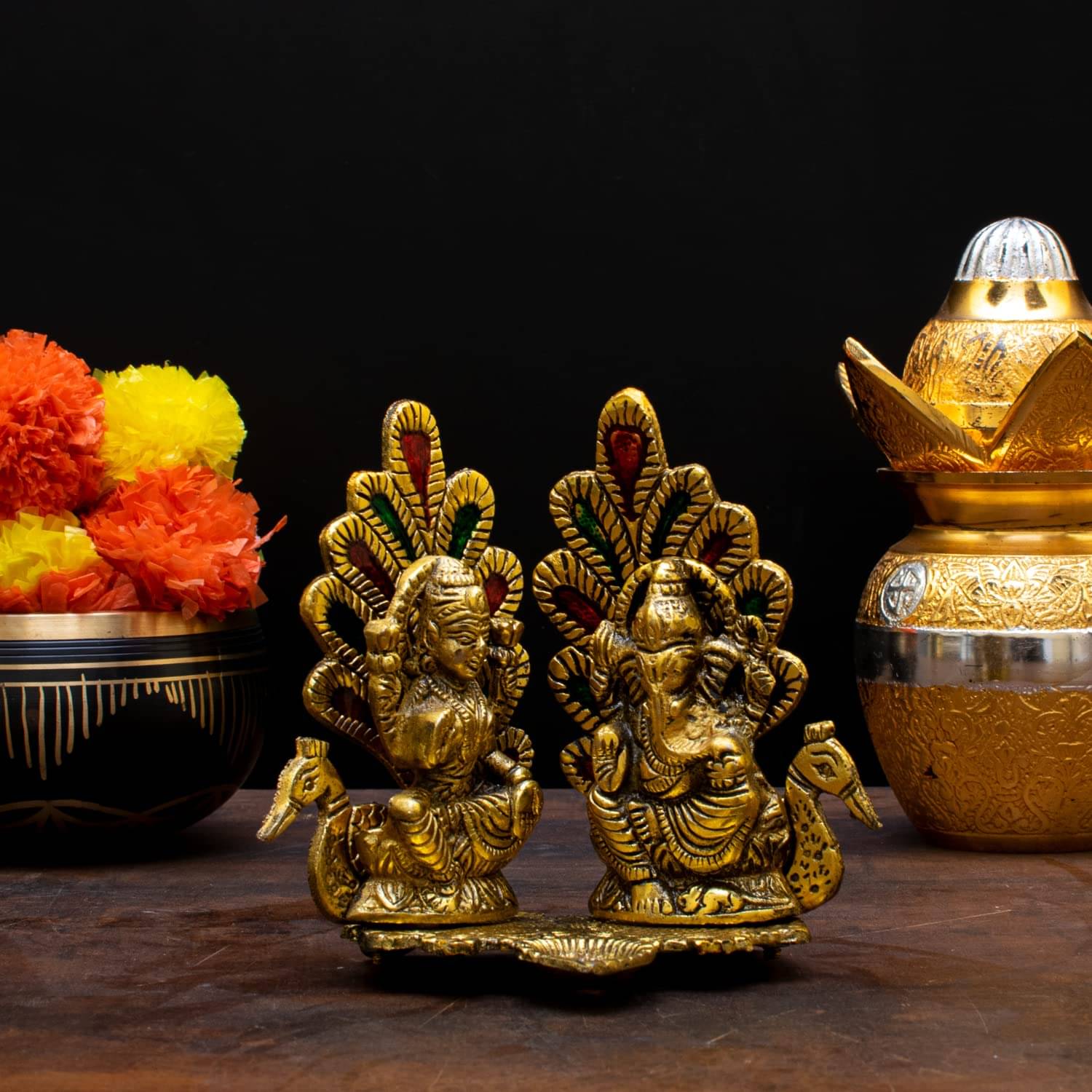    			Craftlayout Iron Laxmi Ganesh Idol ( 13.97 cm )