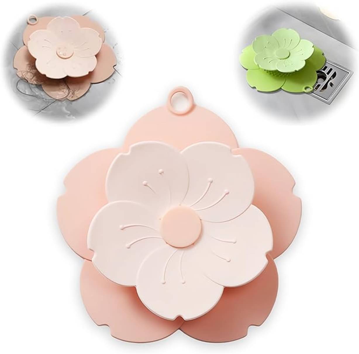     			DNESHY 2 Drain Hair Catcher Self-Adhesive Silicone Shower Drain jali, Tub Stopper, Sink Plug, Sink Drains, Floor Mesh Stickers, Bathroom, Bathtub Drain Kitchen Shower Drain Floor Sink Strainer Filter