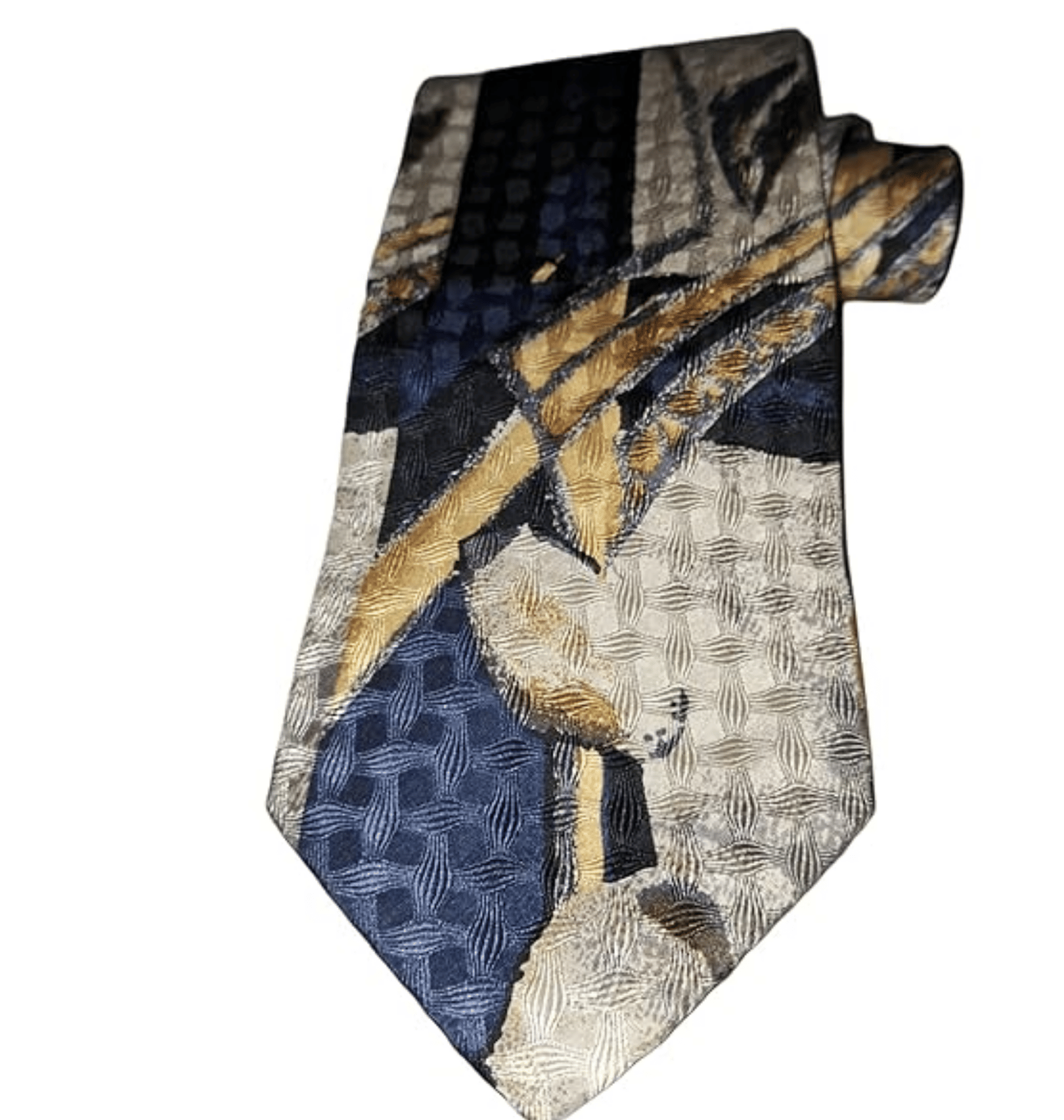     			Denmarc Multi Geometrical Silk Necktie