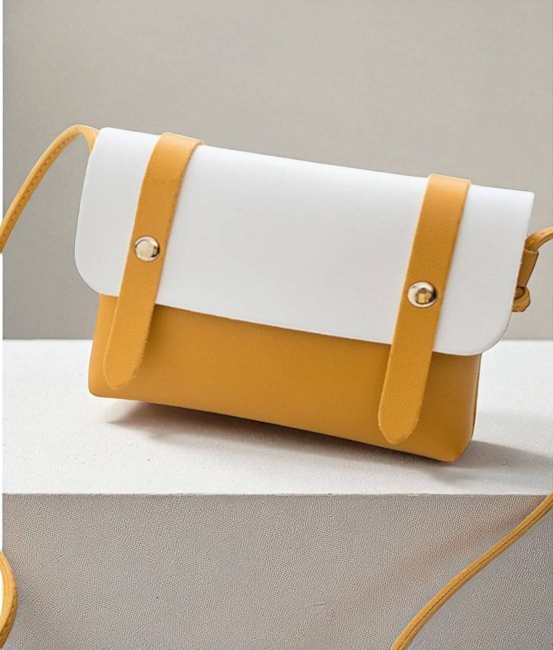     			Derifa Sling Bag PU Set of 1 ( Mustard )