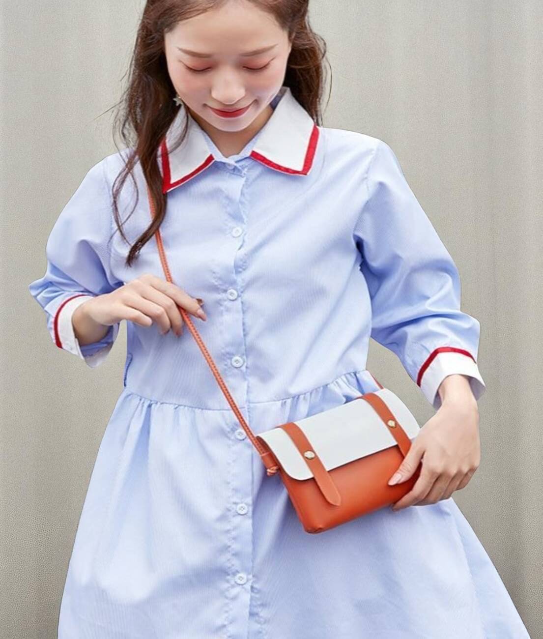     			Derifa Sling Bag PU Set of 1 ( Orange )