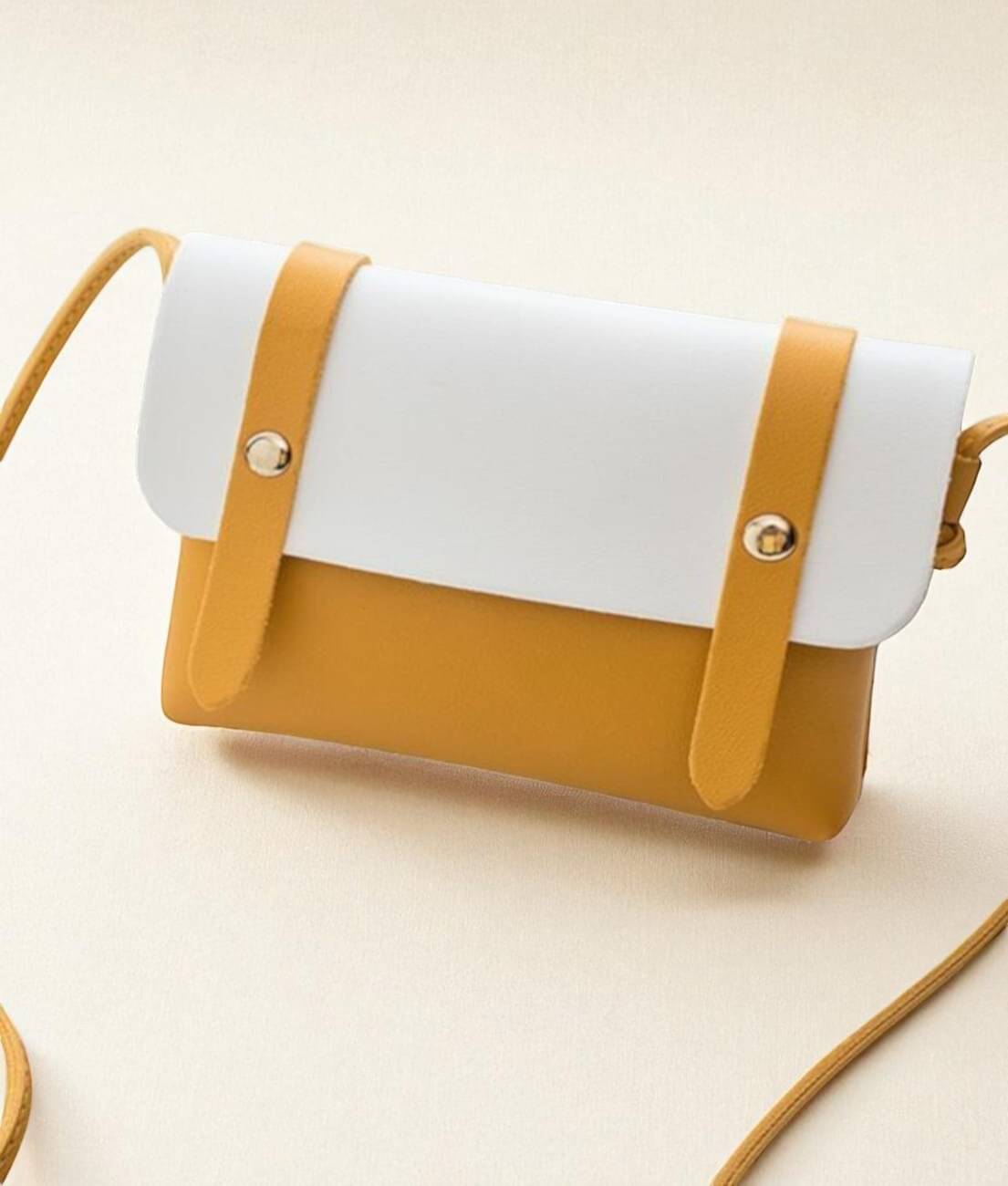     			Derifa Sling Bag PU Set of 1 ( Mustard )